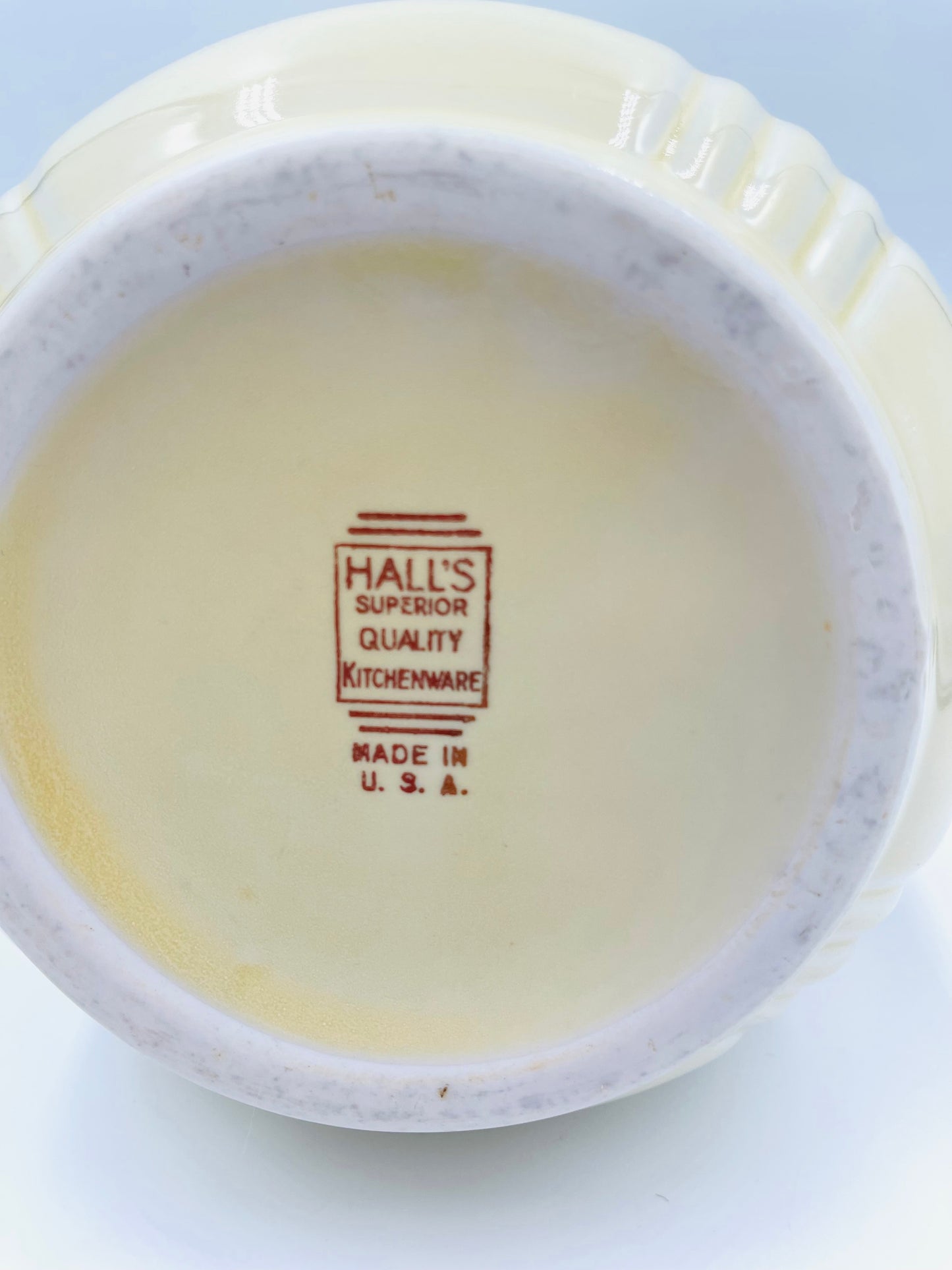 Vintage Hall’s Superior Quality Kitchenware Red Poppy Pattern Pitcher