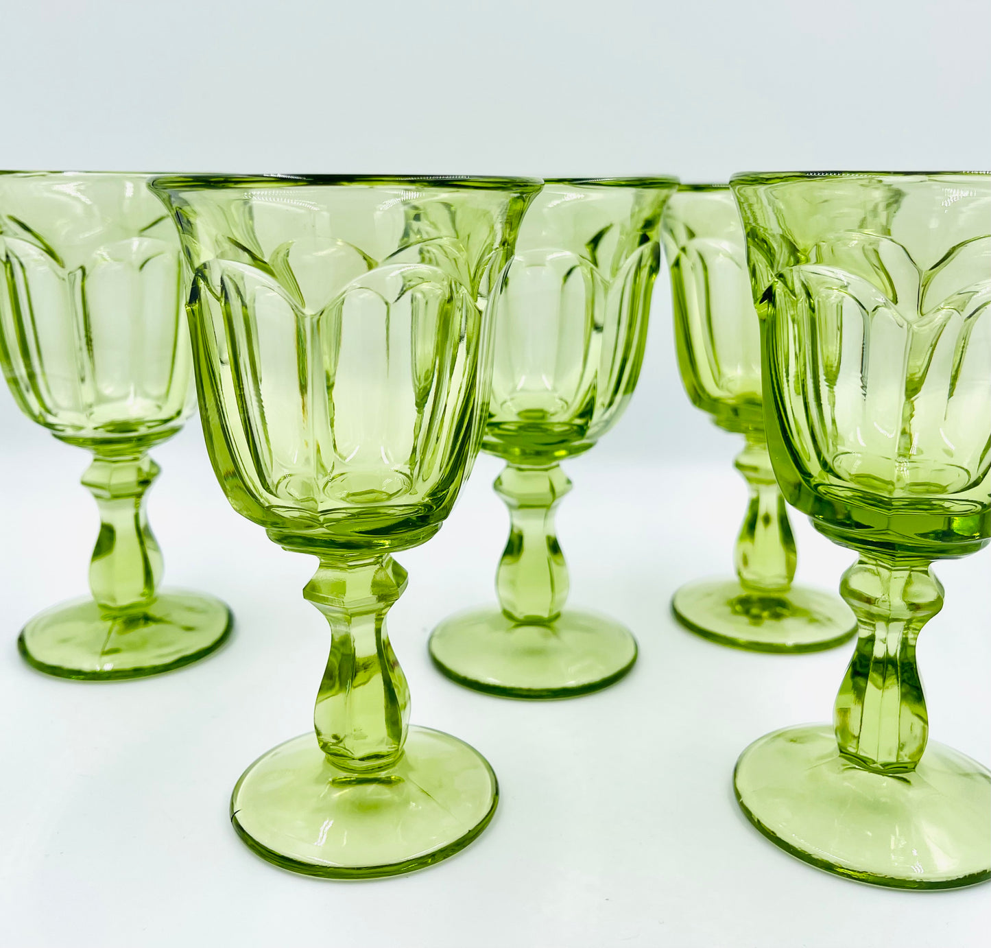 Vintage Imperial Glass Verde Green Goblet