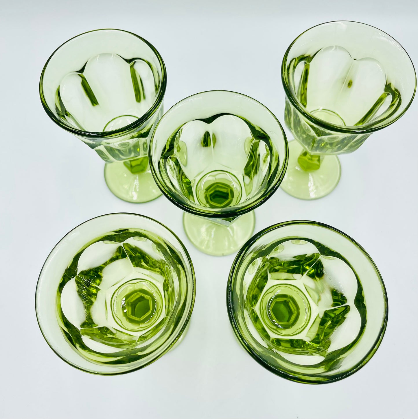 Vintage Imperial Glass Verde Green Goblet