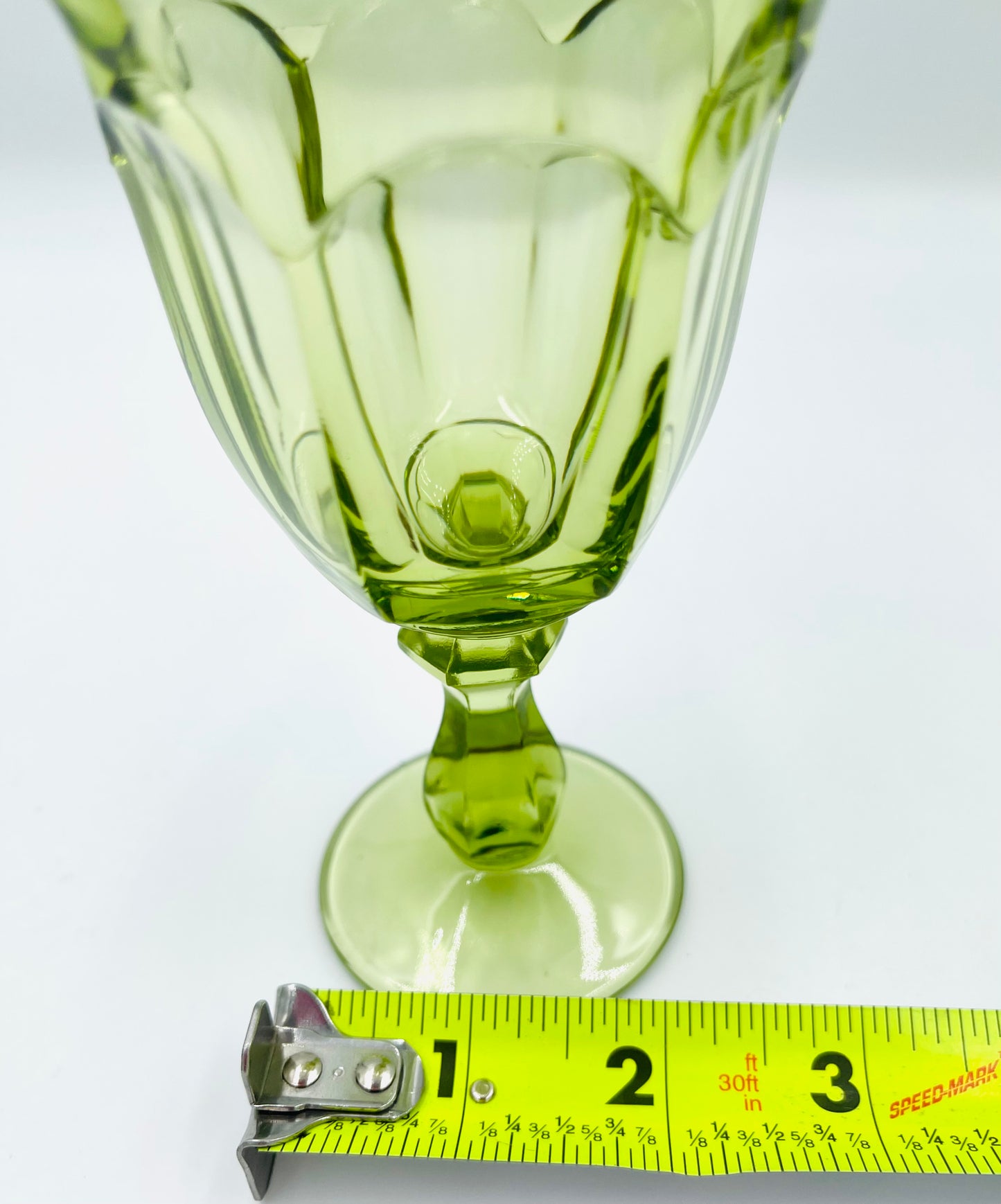Vintage Imperial Glass Verde Green Goblet