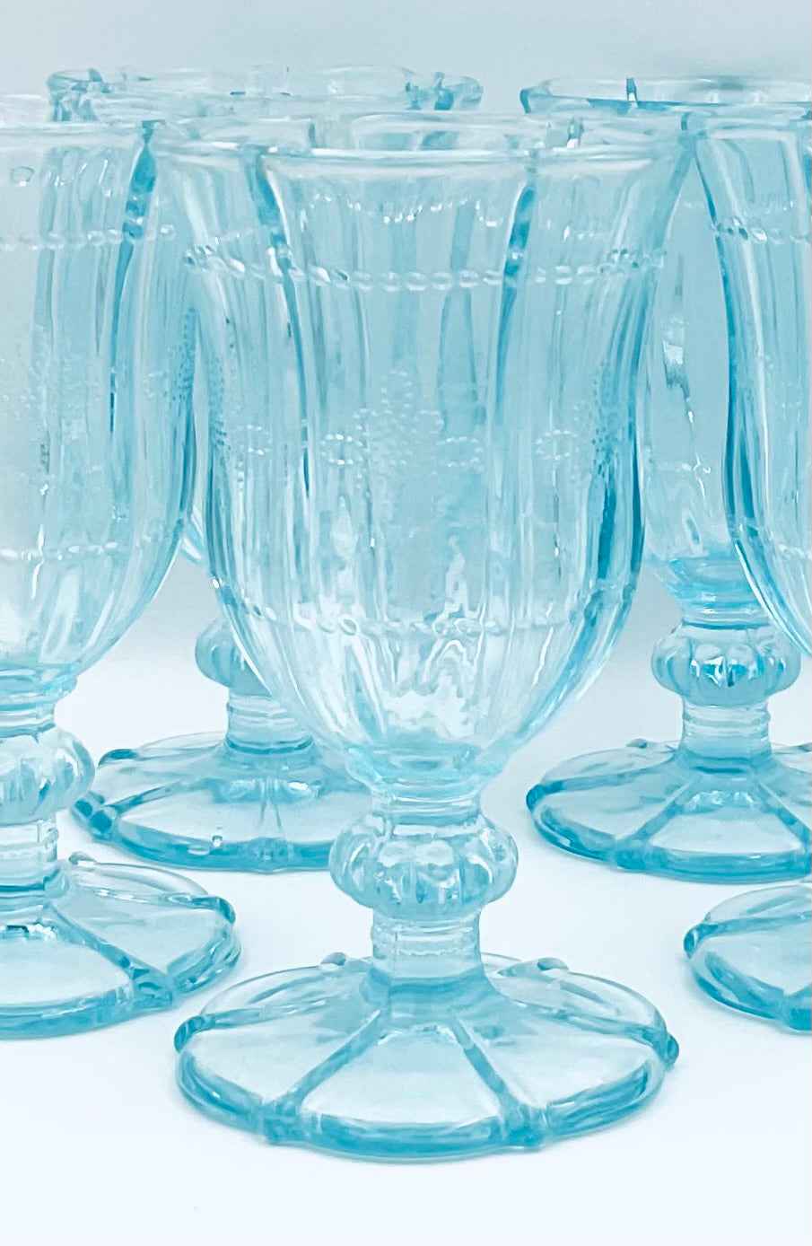 Vintage Debi Lilly Blue Turquoise Vintage Goblet