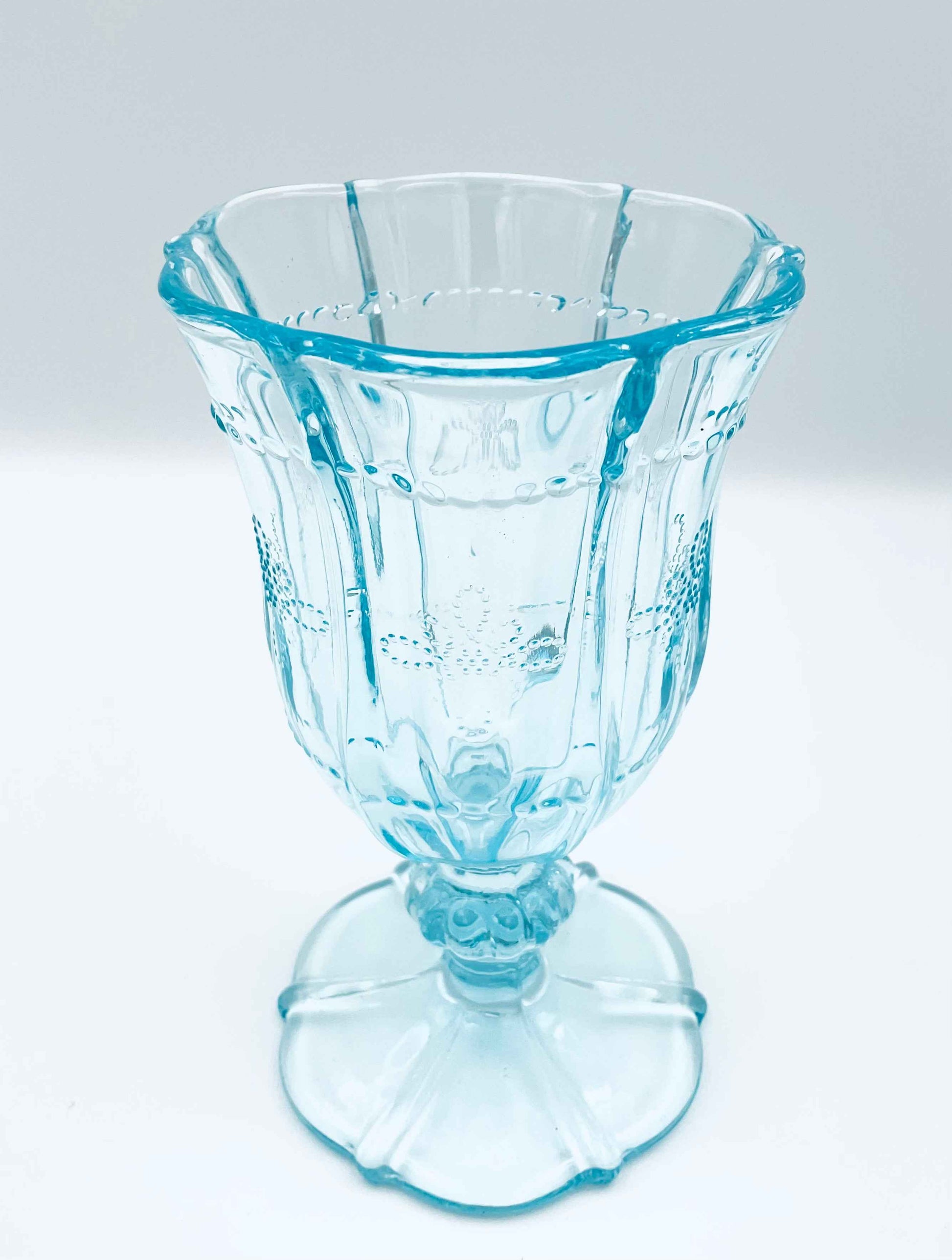 Vintage Debi Lilly Blue Turquoise Vintage Goblet