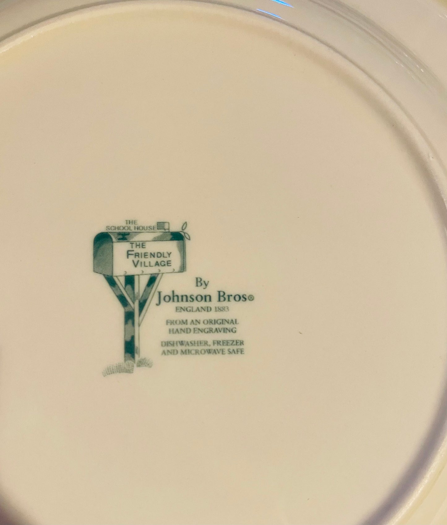 Johnson Bros Friendly Village “The School House” Dinner Plates