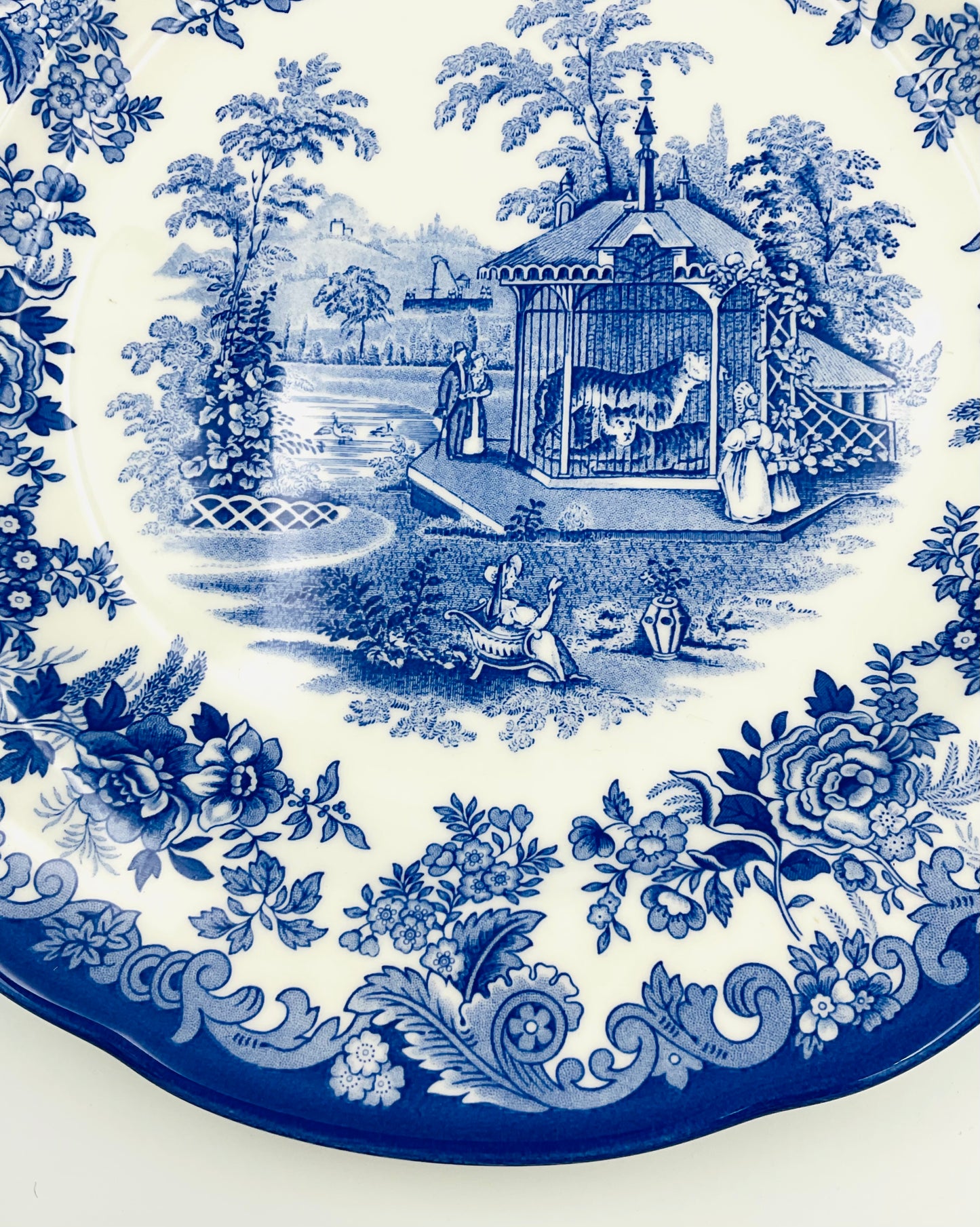 Vintage Spode Blue Room Tiger Cages Collectible Plate