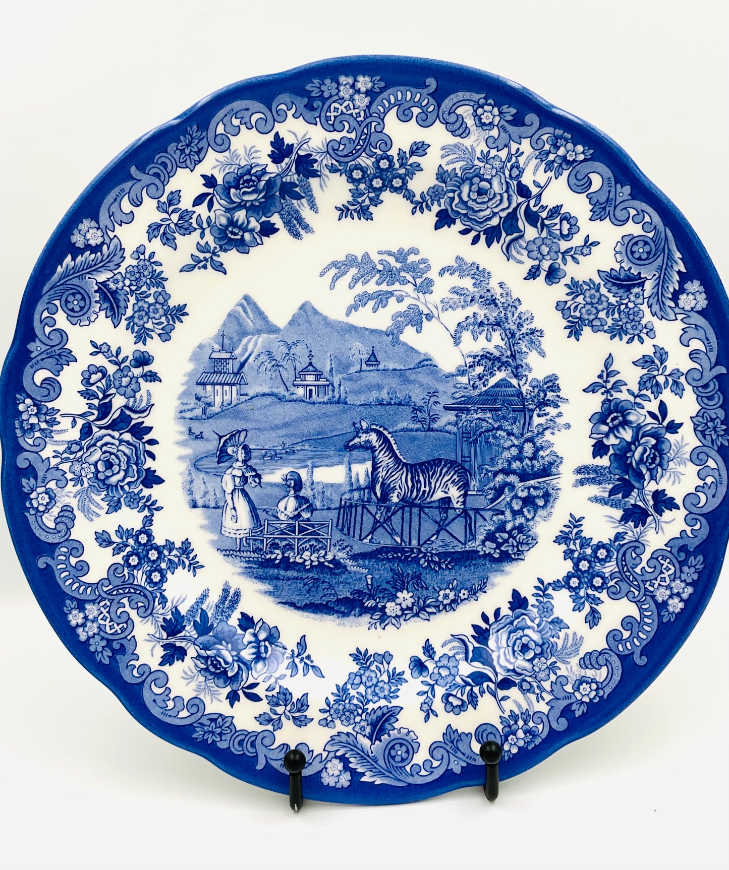 Spode Blue Room Collection “Zebra Pen” Plate