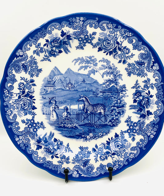 Spode Blue Room Collection “Zebra Pen” Plate