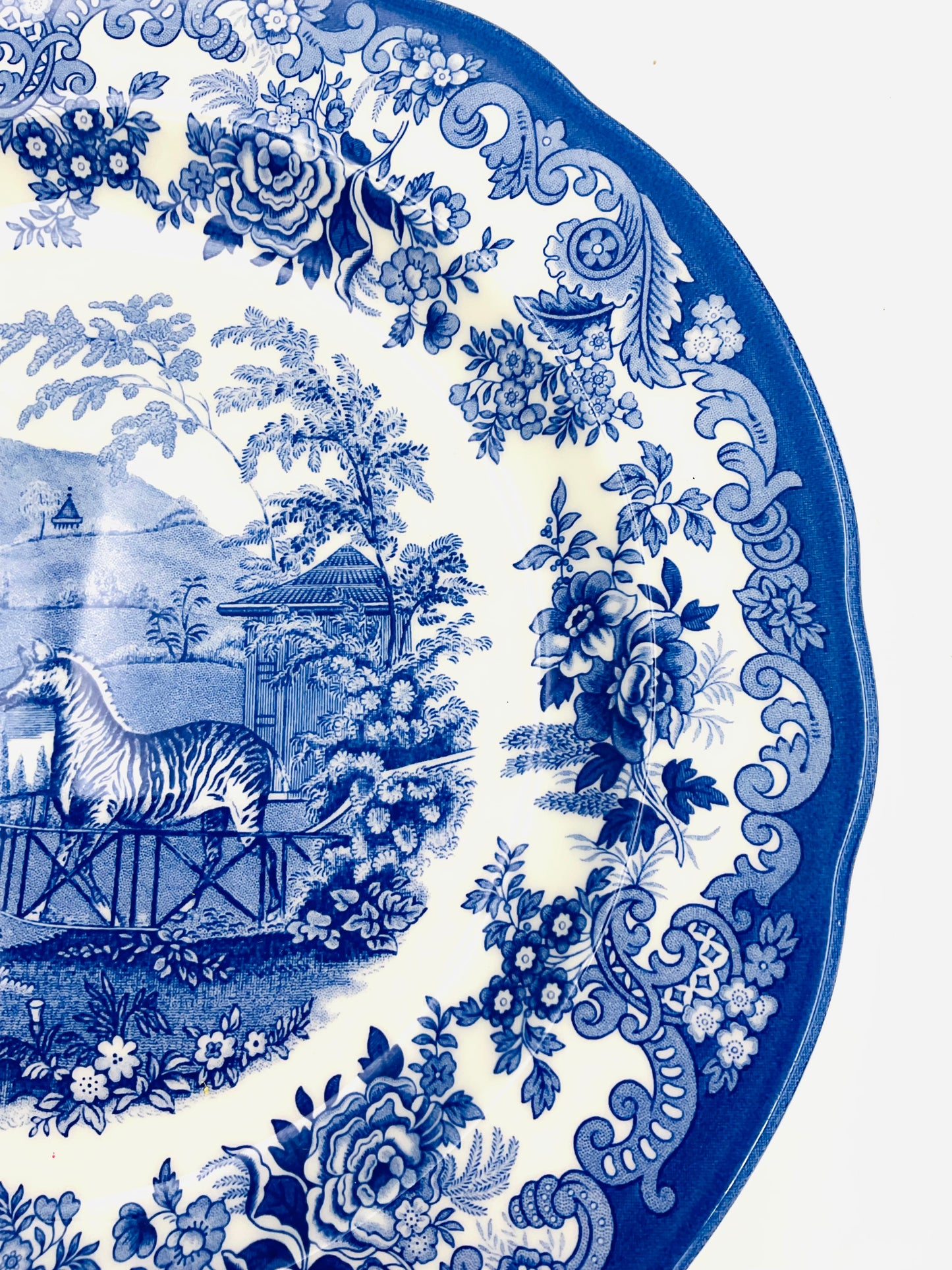 Spode Blue Room Collection “Zebra Pen” Plate