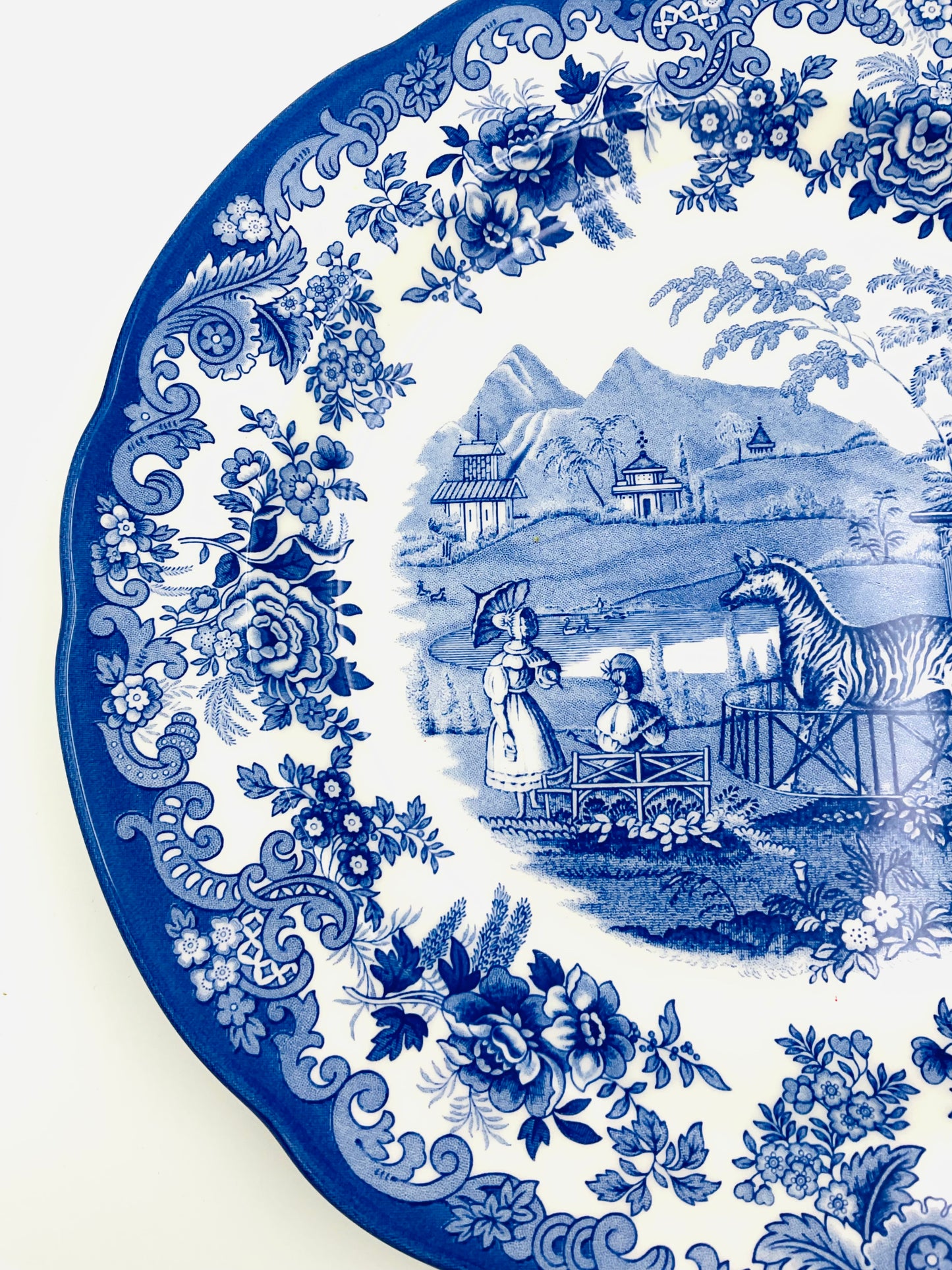 Spode Blue Room Collection “Zebra Pen” Plate