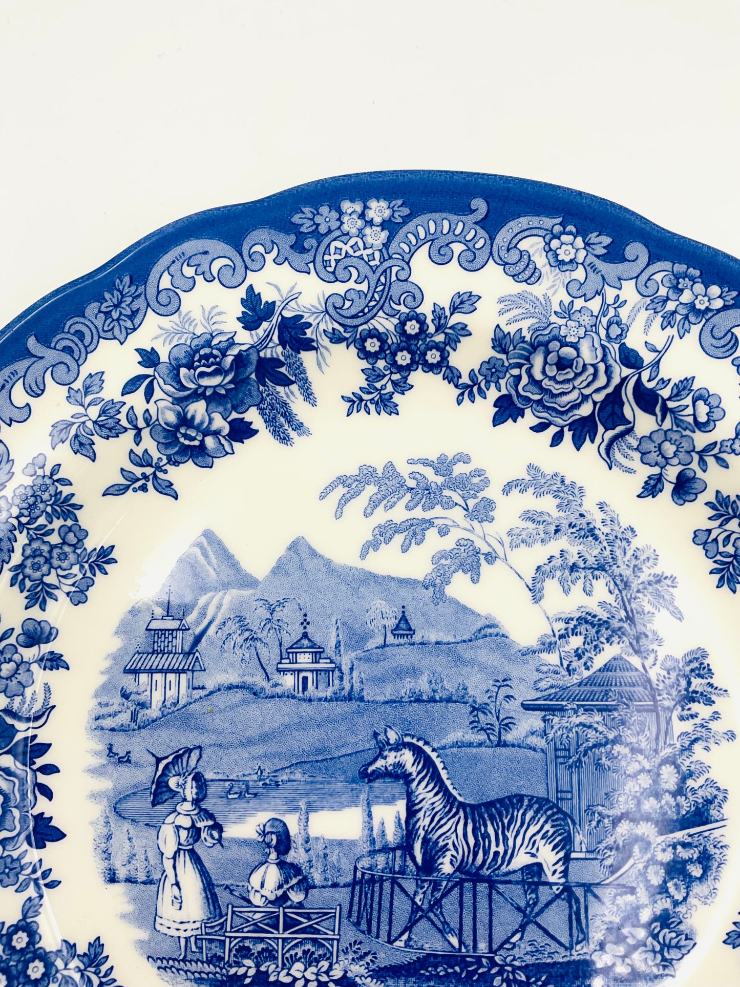 Spode Blue Room Collection “Zebra Pen” Plate