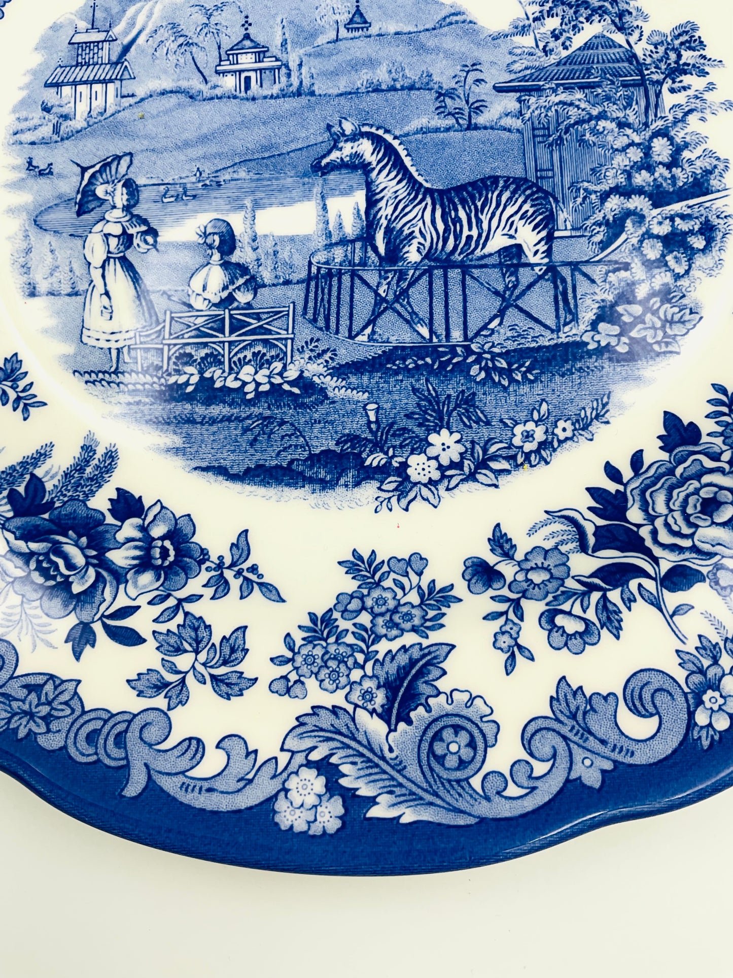Spode Blue Room Collection “Zebra Pen” Plate