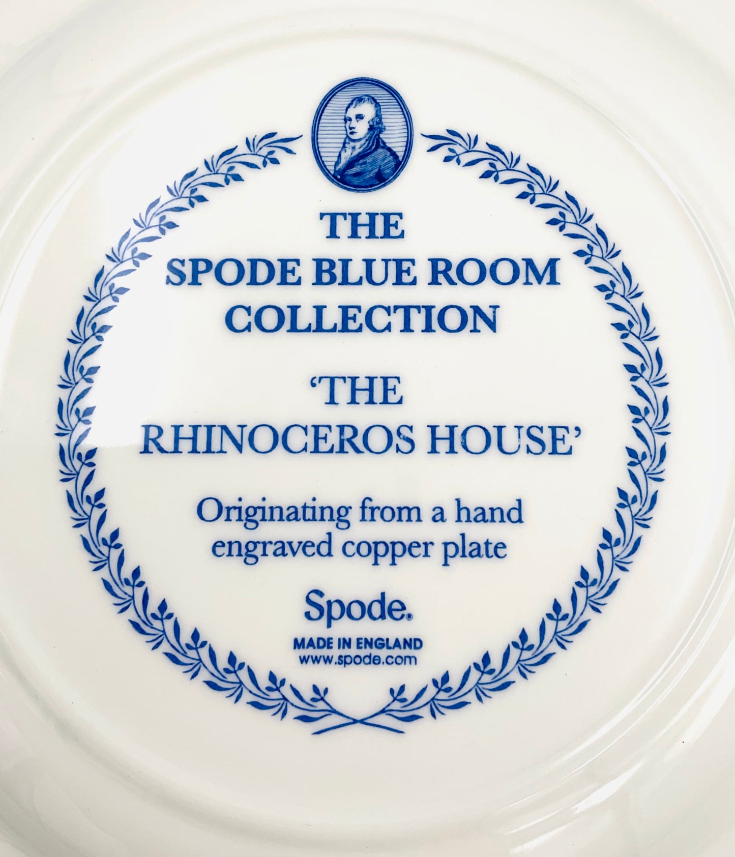 Spode Blue Room Collection “Rhinoceros House” Plate