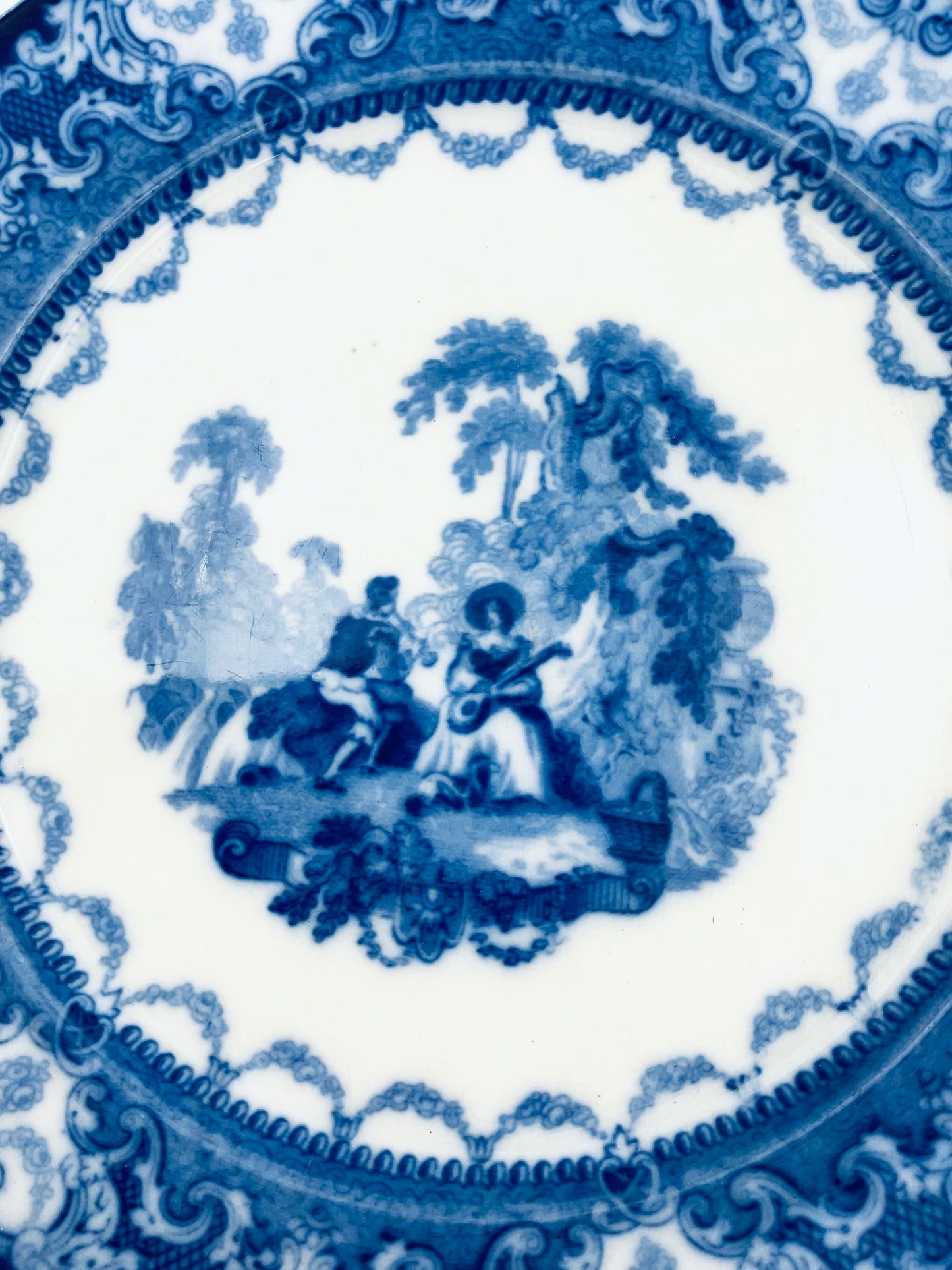 Antique ‘Watteau’ Pattern Plate by Doulton Burslem
