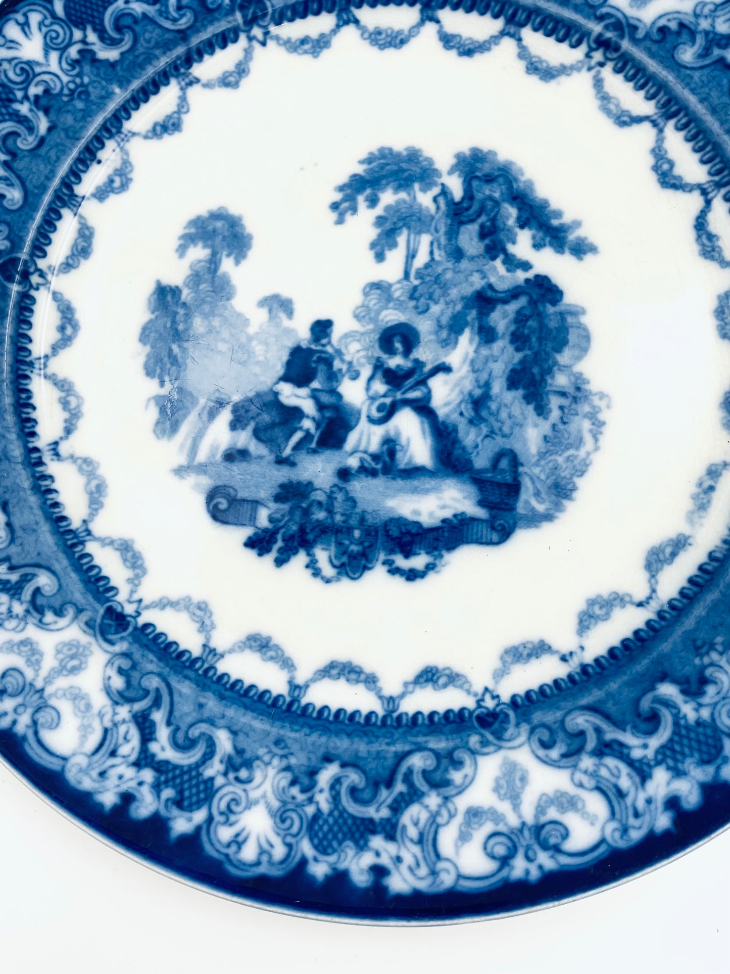 Antique ‘Watteau’ Pattern Plate by Doulton Burslem