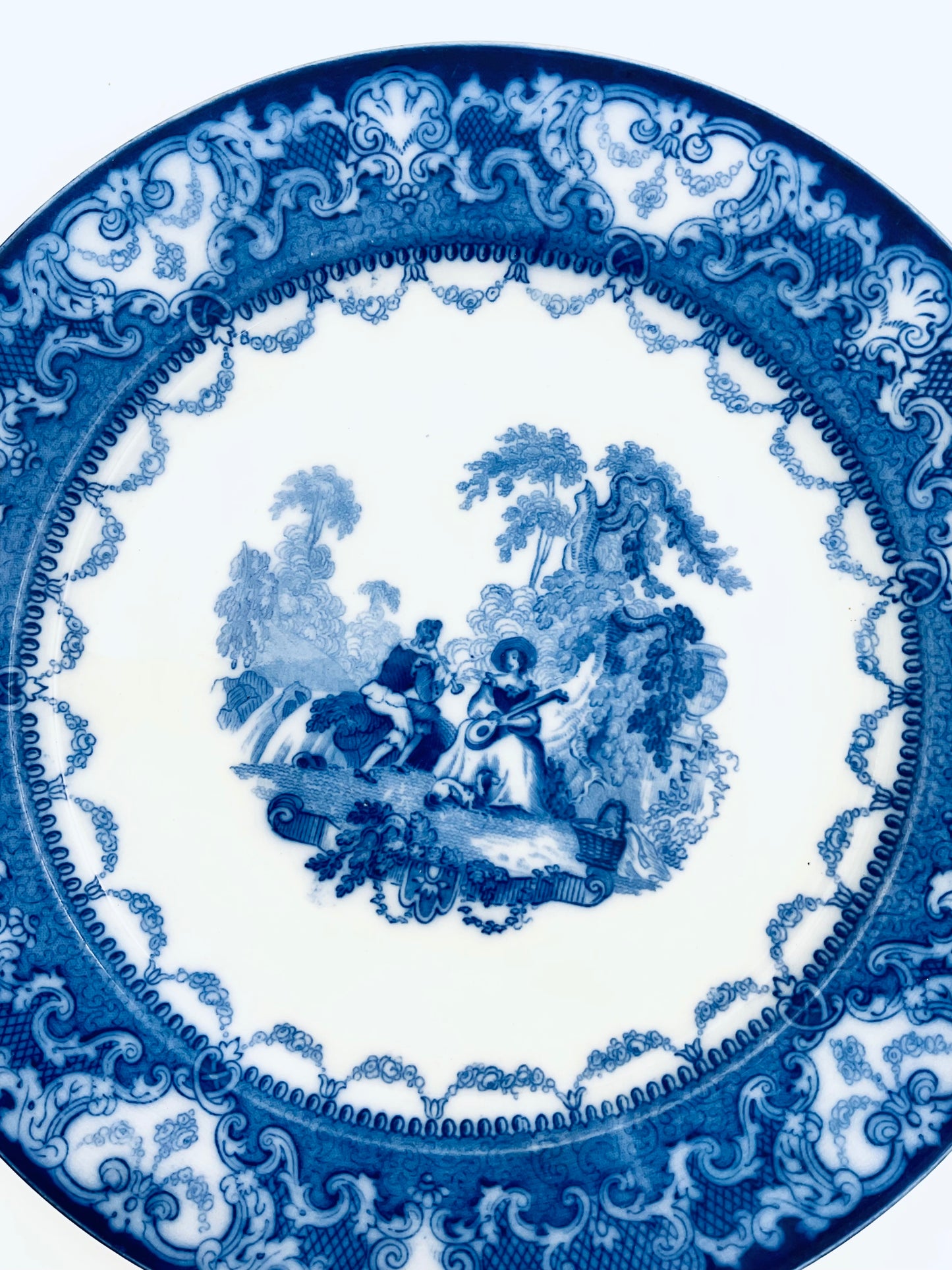 Antique ‘Watteau’ Pattern Plate by Doulton Burslem