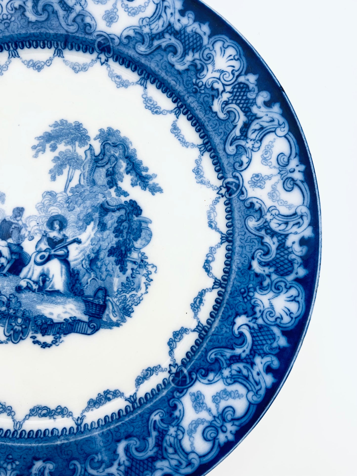 Antique ‘Watteau’ Pattern Plate by Doulton Burslem