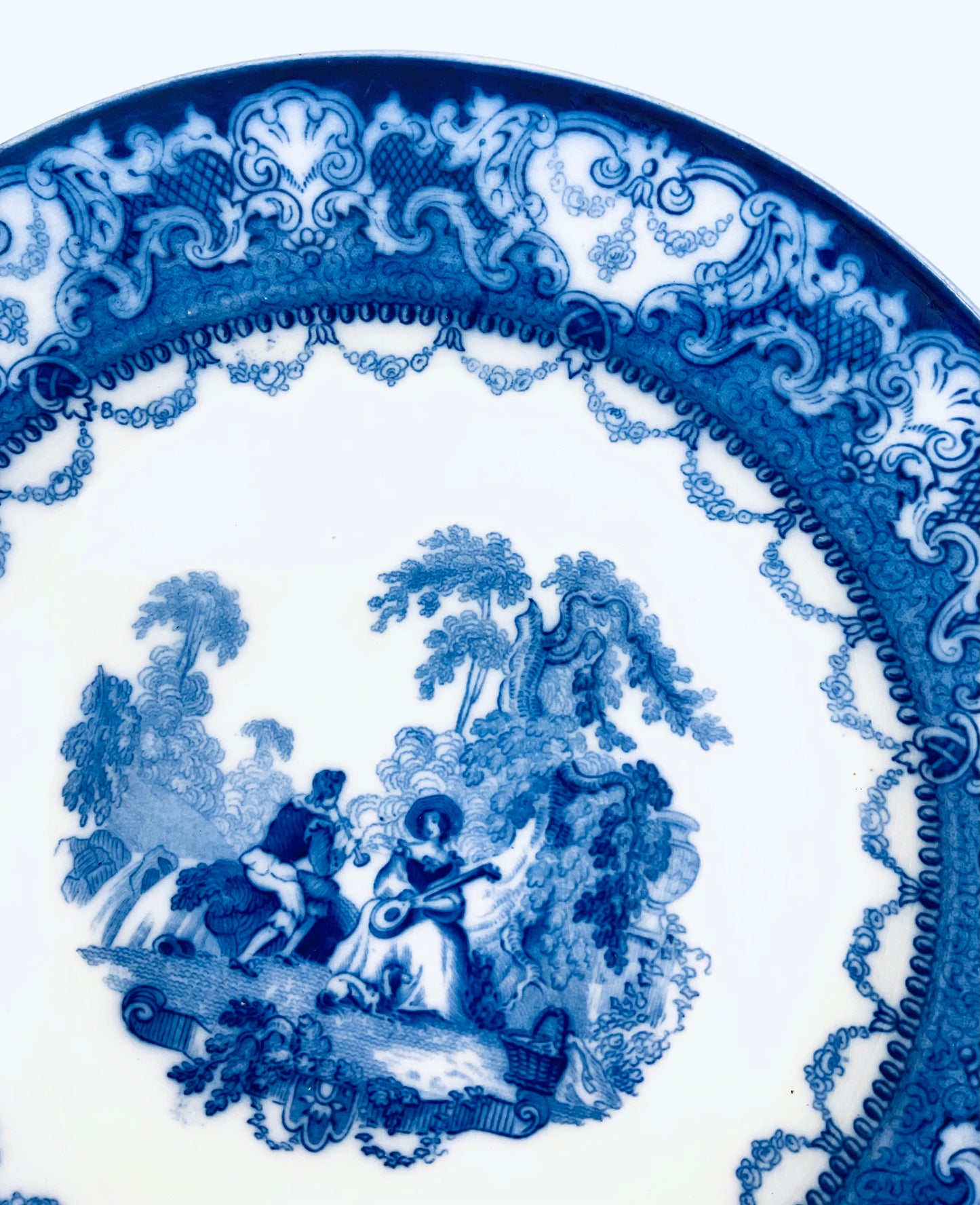 Antique ‘Watteau’ Pattern Plate by Doulton Burslem