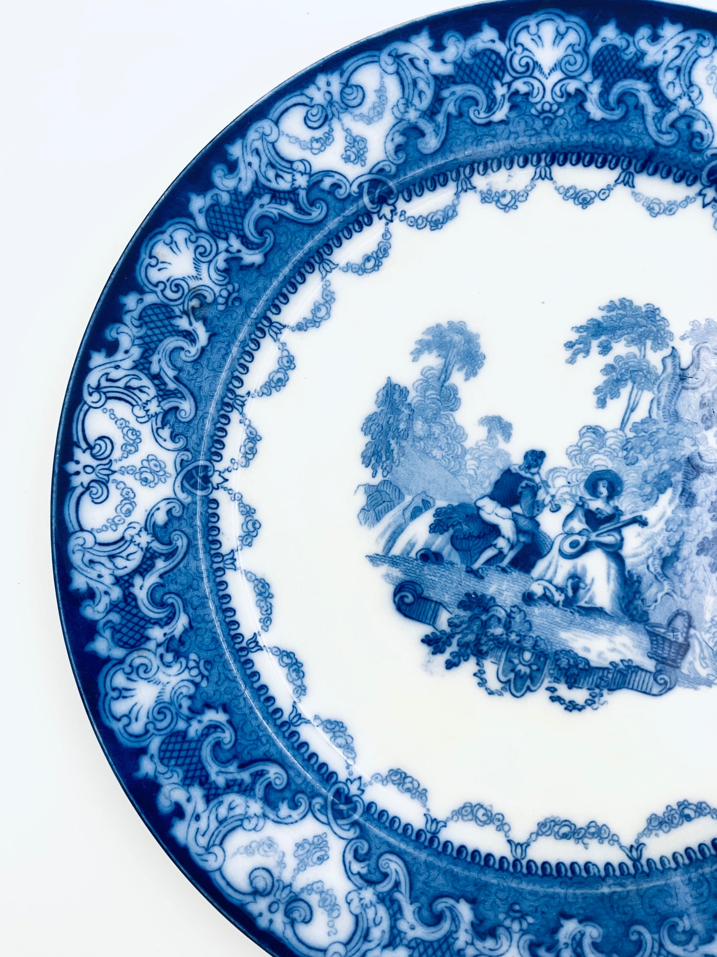 Antique ‘Watteau’ Pattern Plate by Doulton Burslem