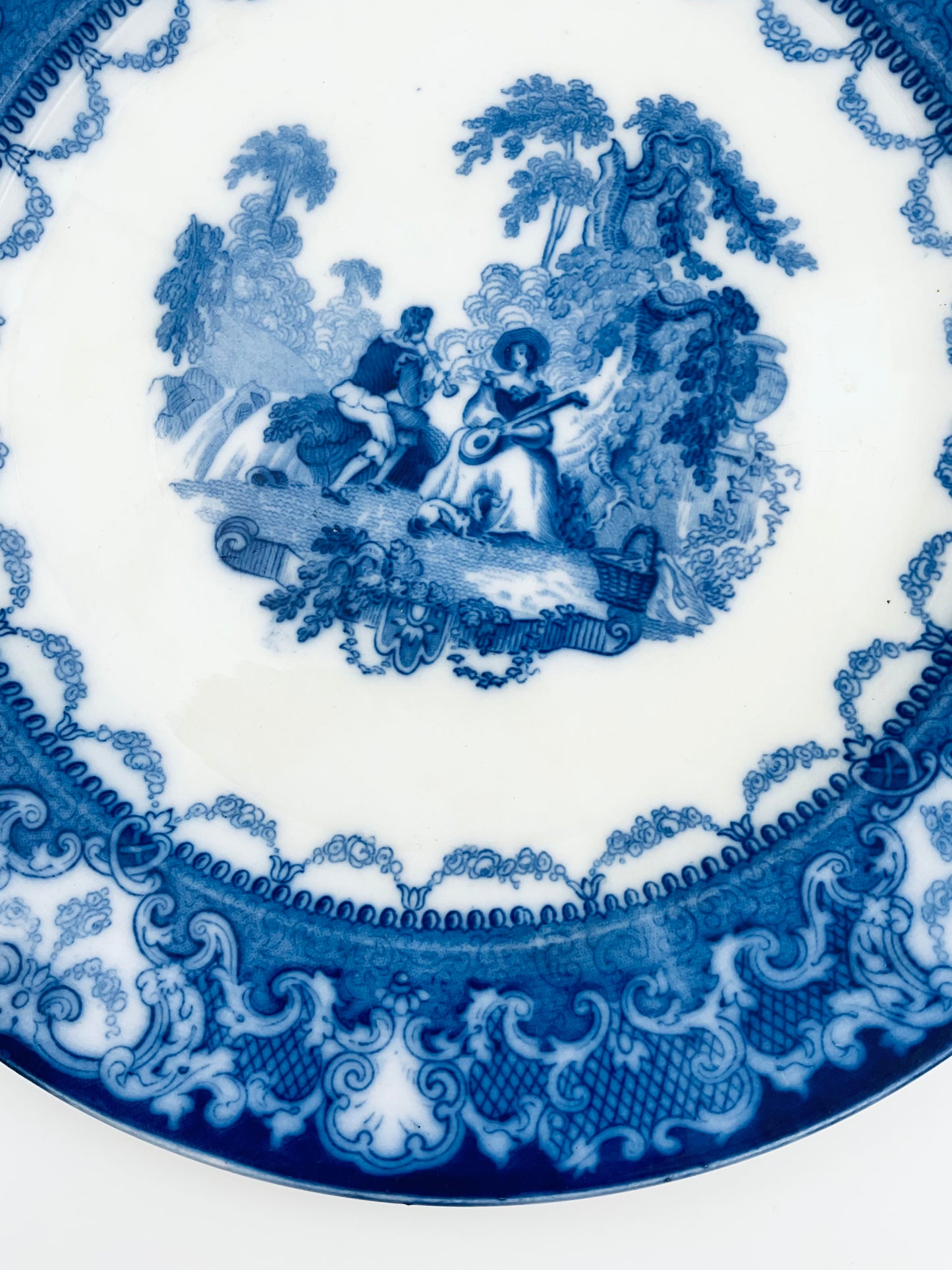 Antique ‘Watteau’ Pattern Plate by Doulton Burslem