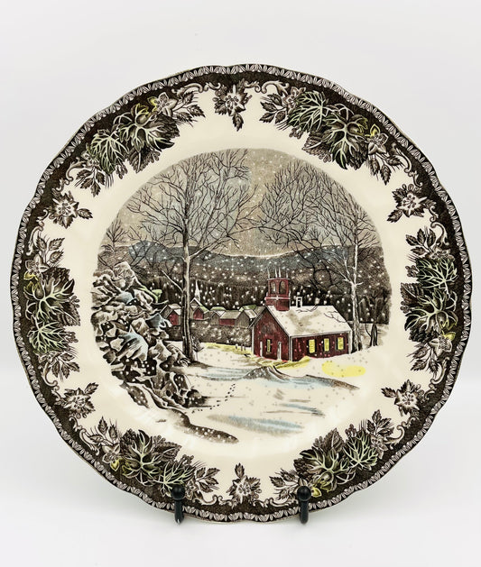 Johnson Bros Friendly Village “The School House” Dinner Plates