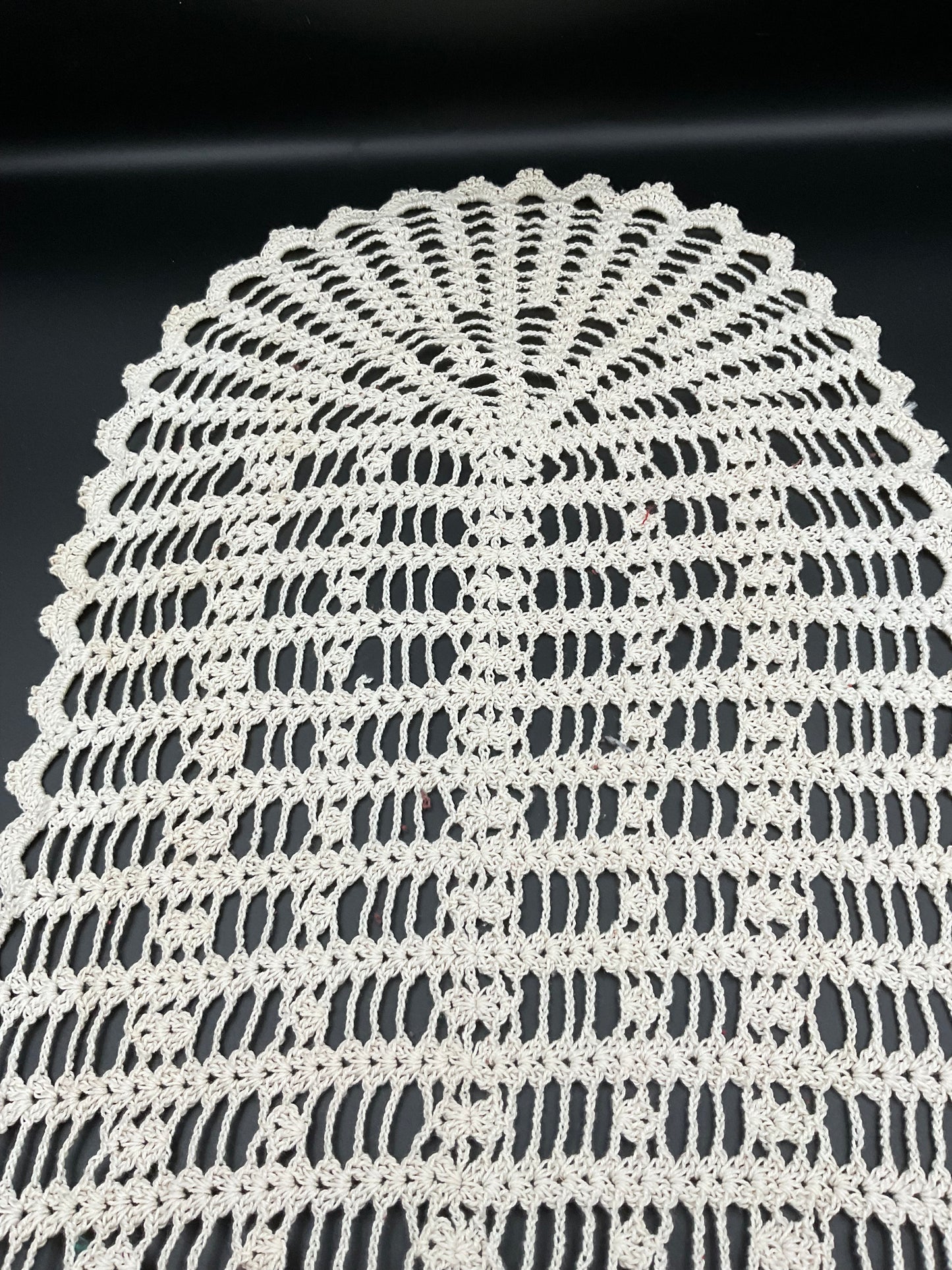 Vintage Hand Crocheted Table Runner/Dresser Scarf