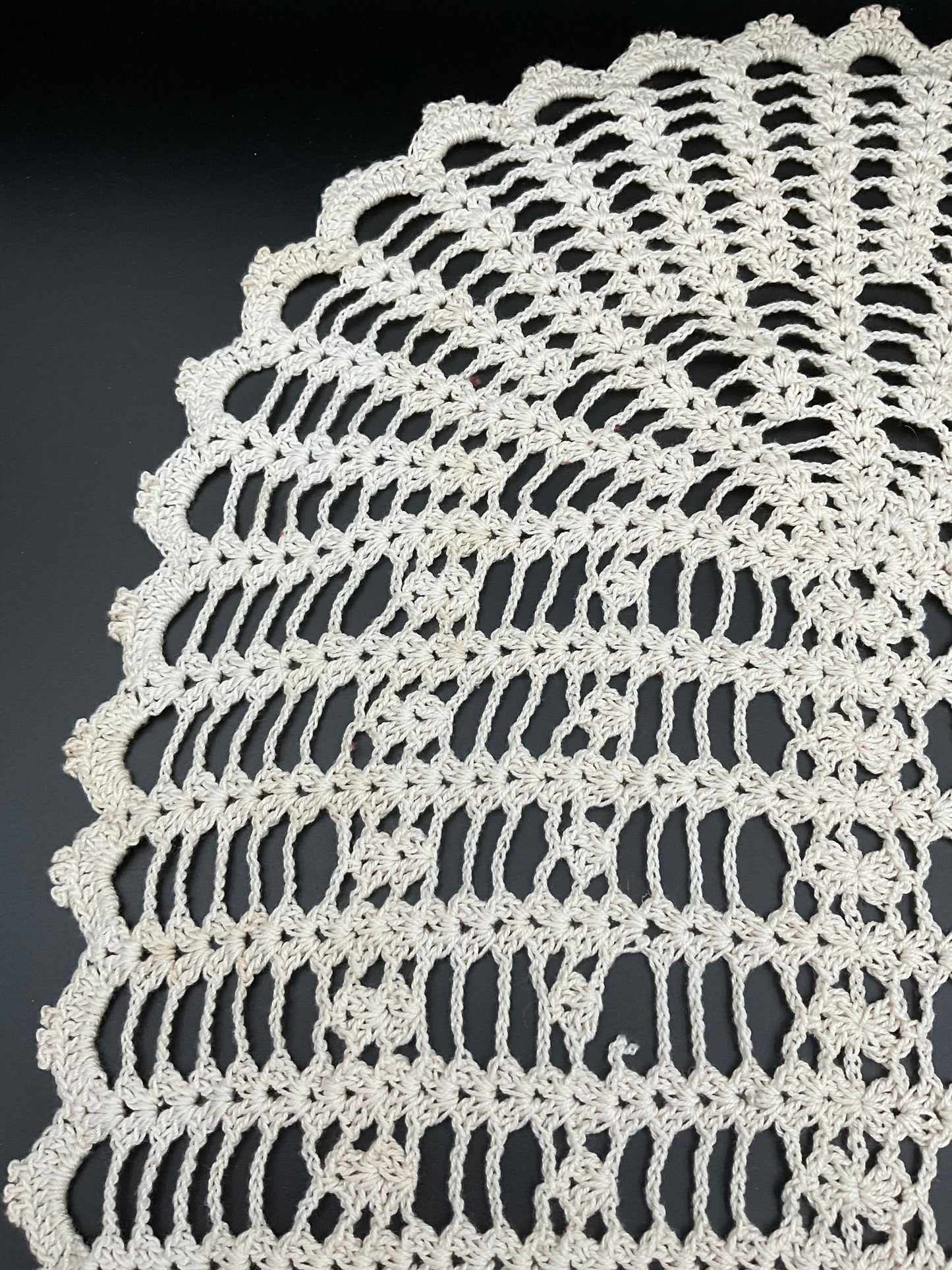 Vintage Hand Crocheted Table Runner/Dresser Scarf