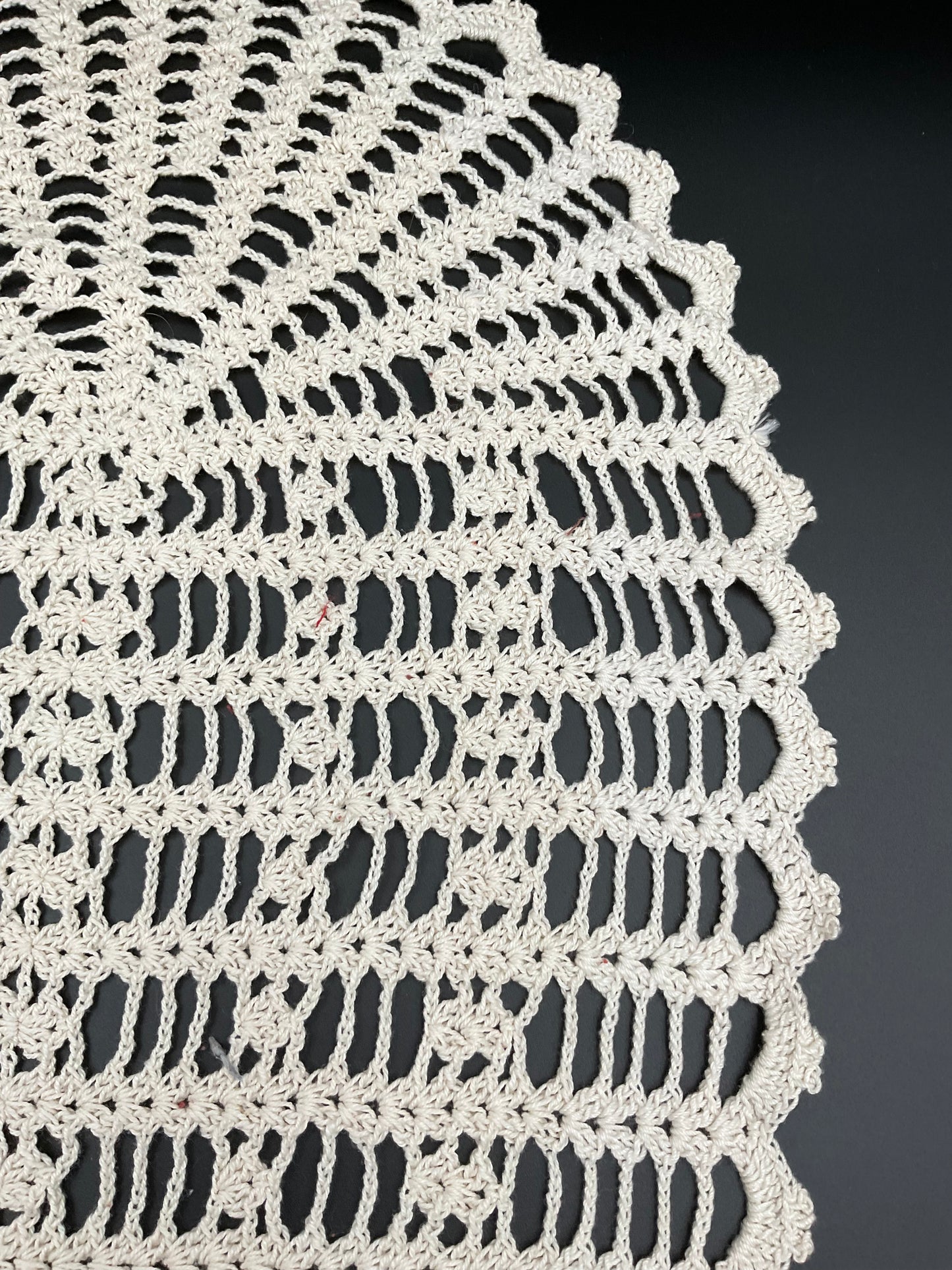 Vintage Hand Crocheted Table Runner/Dresser Scarf