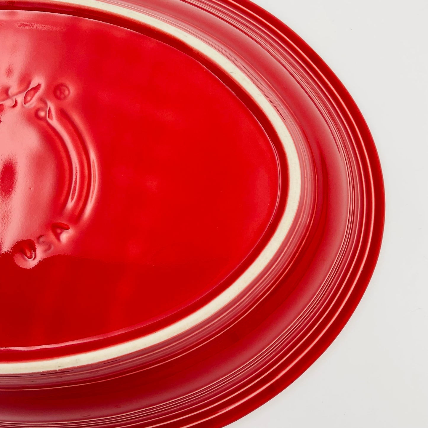 Vintage Fiestaware HLC Scarlet Oval Serving Bowl