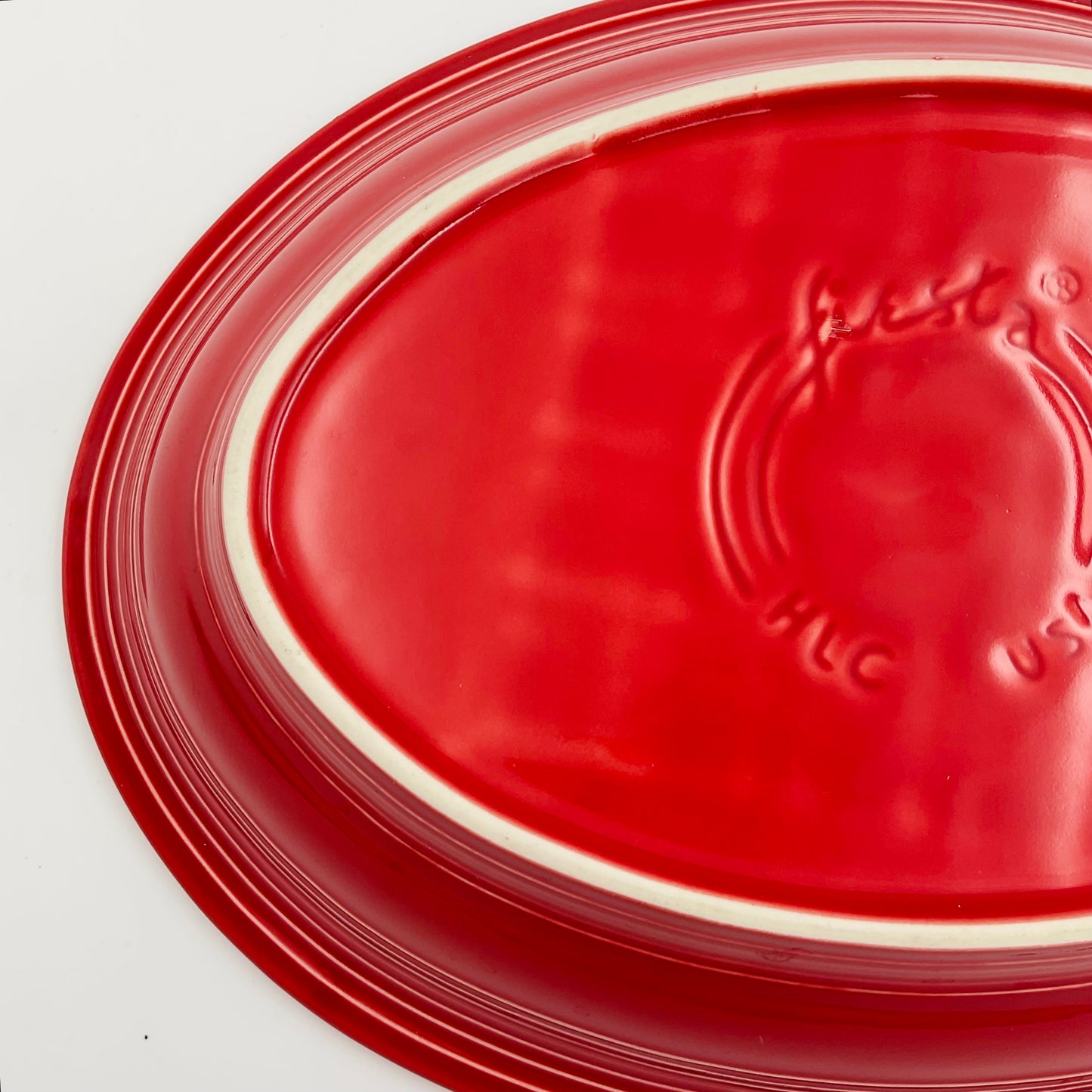 Vintage Fiestaware HLC Scarlet Oval Serving Bowl