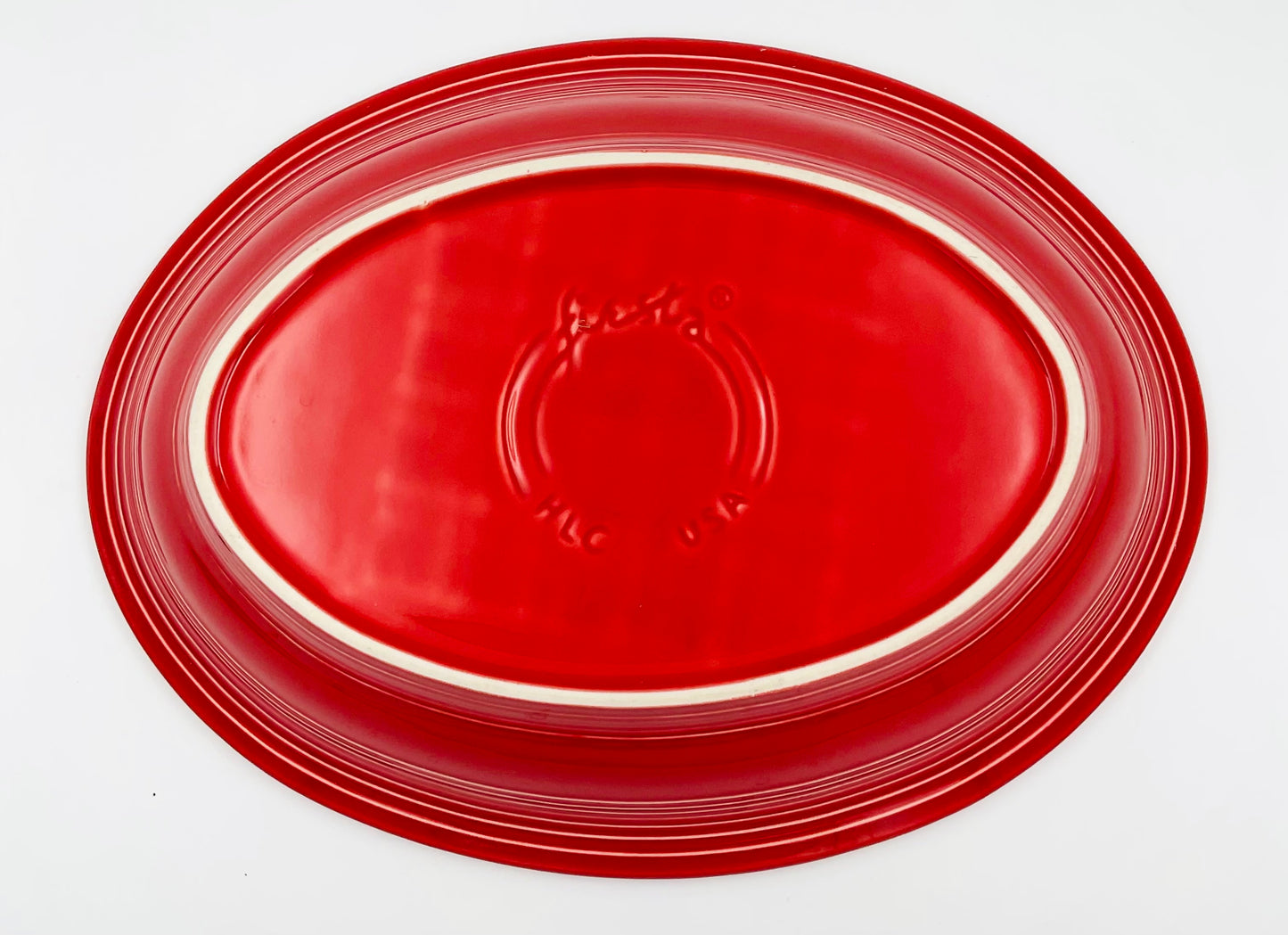 Vintage Fiestaware HLC Scarlet Oval Serving Bowl