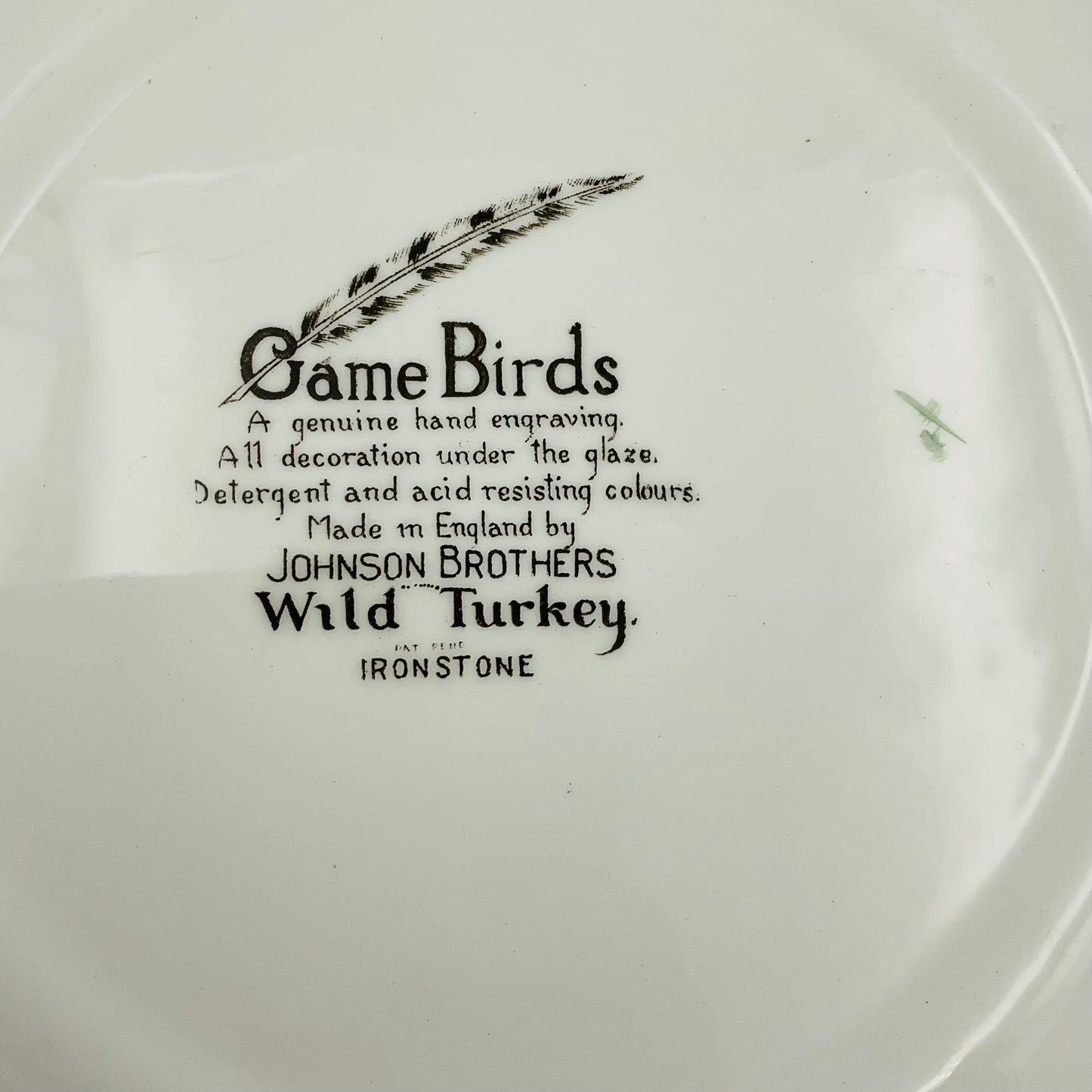 Vintage Johnson Brothers Wild Turkey Serving Plate