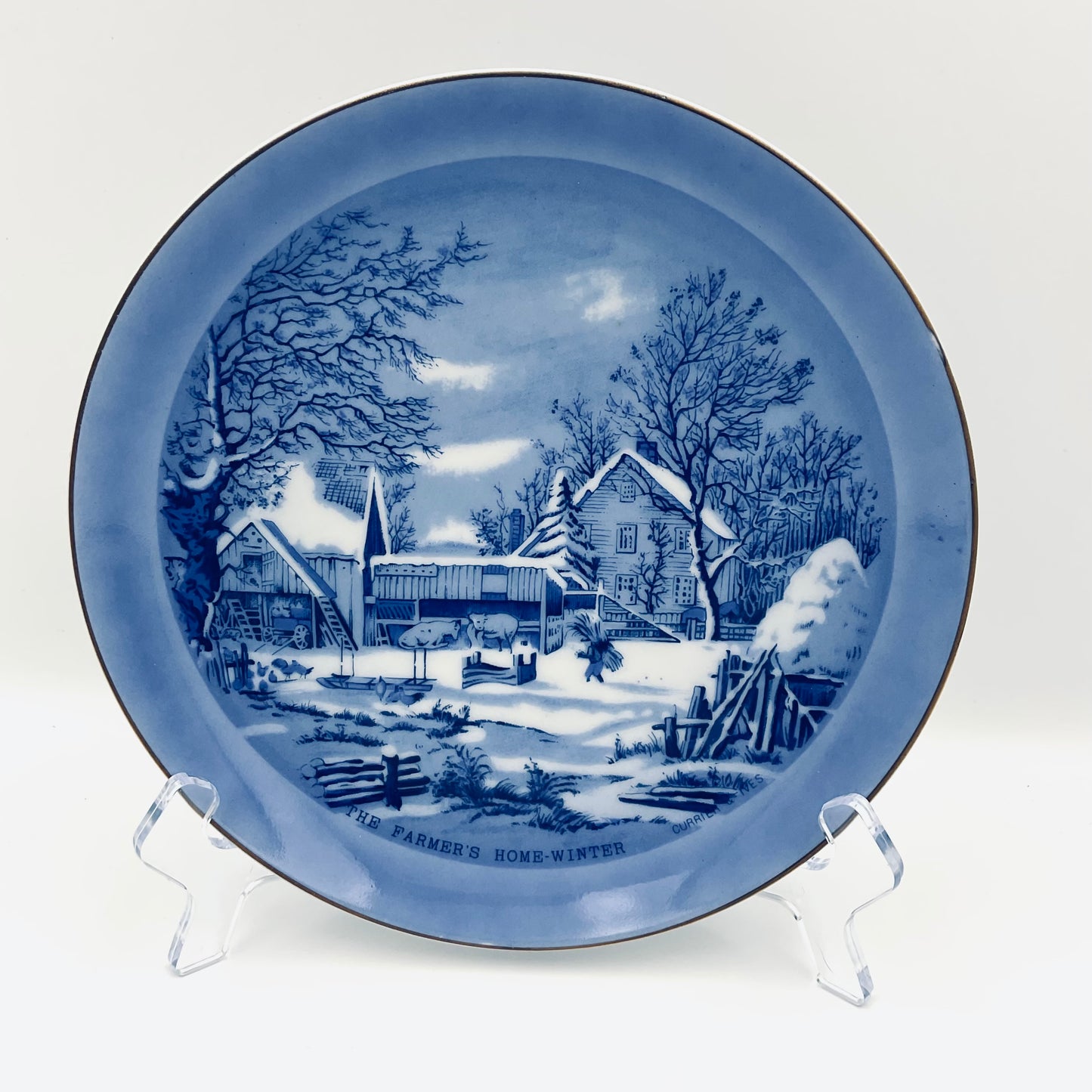 Vintage Currier & Ives “The Farmer’s Home-Winter” Collectible Plate