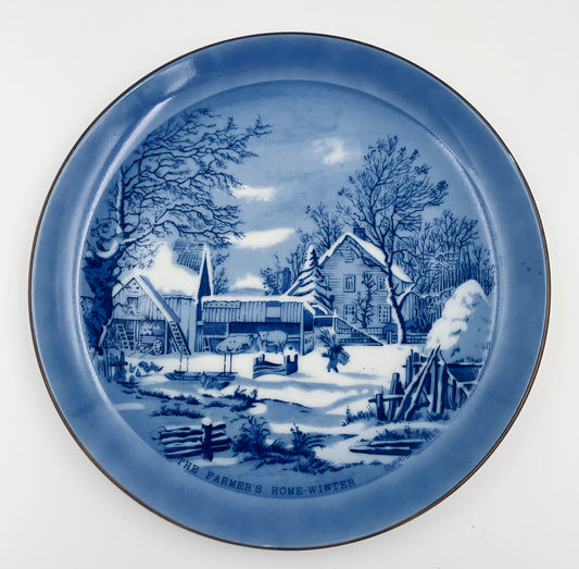 Vintage Currier & Ives “The Farmer’s Home-Winter” Collectible Plate