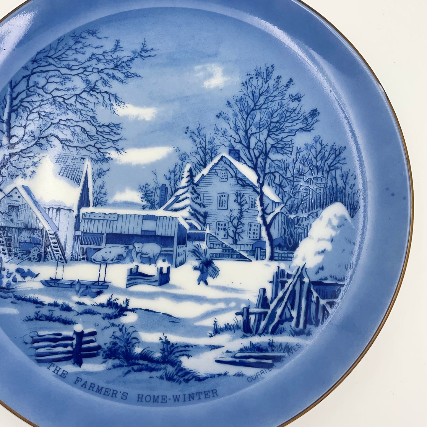 Vintage Currier & Ives “The Farmer’s Home-Winter” Collectible Plate