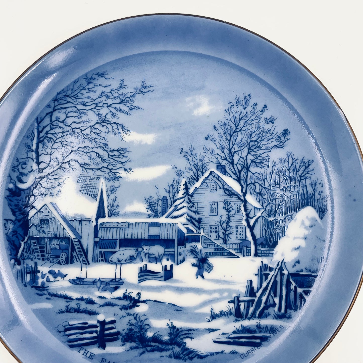 Vintage Currier & Ives “The Farmer’s Home-Winter” Collectible Plate