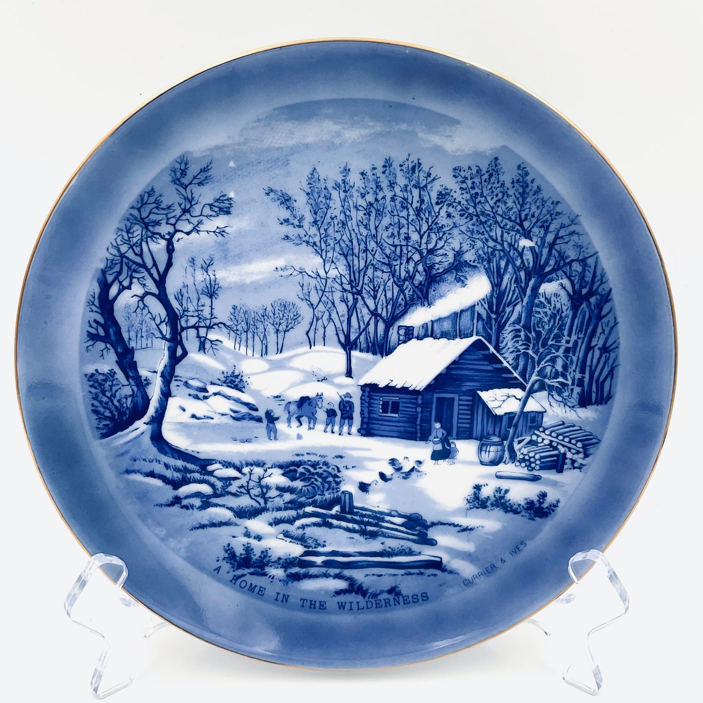 Vintage Currier & Ives “A Home in the Wilderness” Collectible Plate