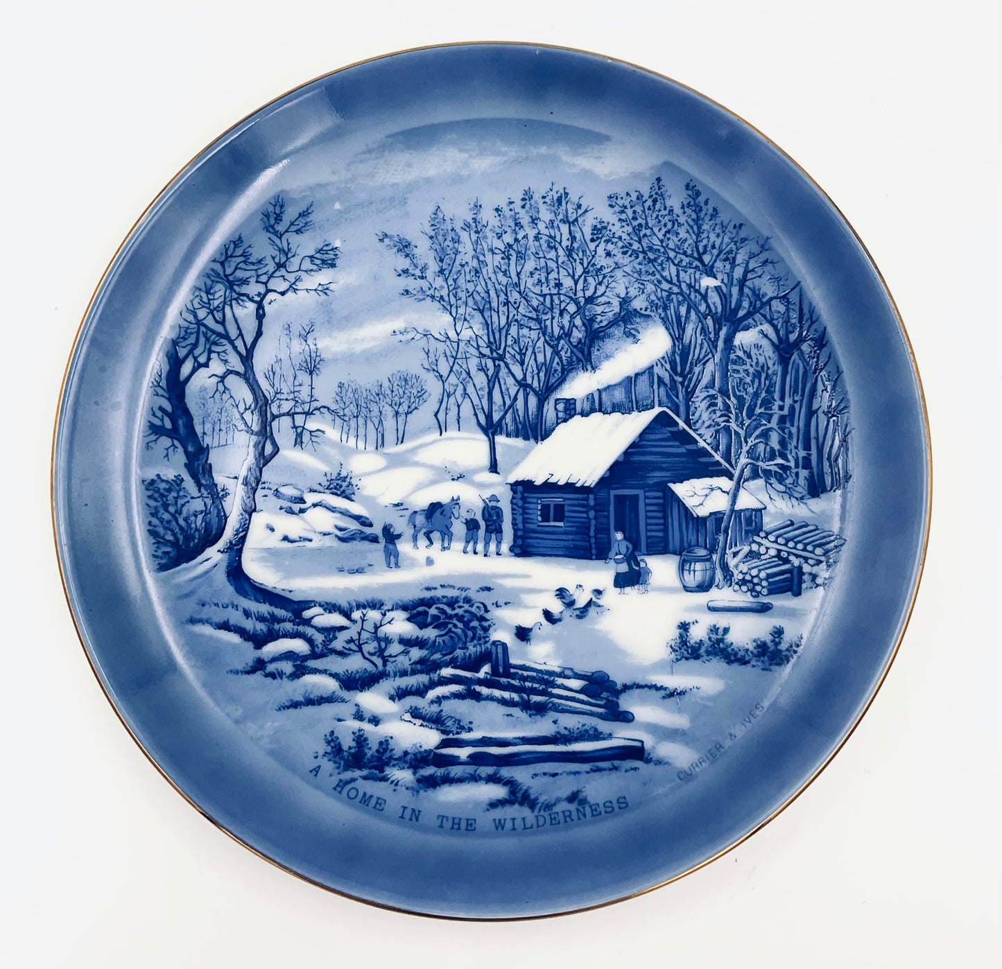 Vintage Currier & Ives “A Home in the Wilderness” Collectible Plate