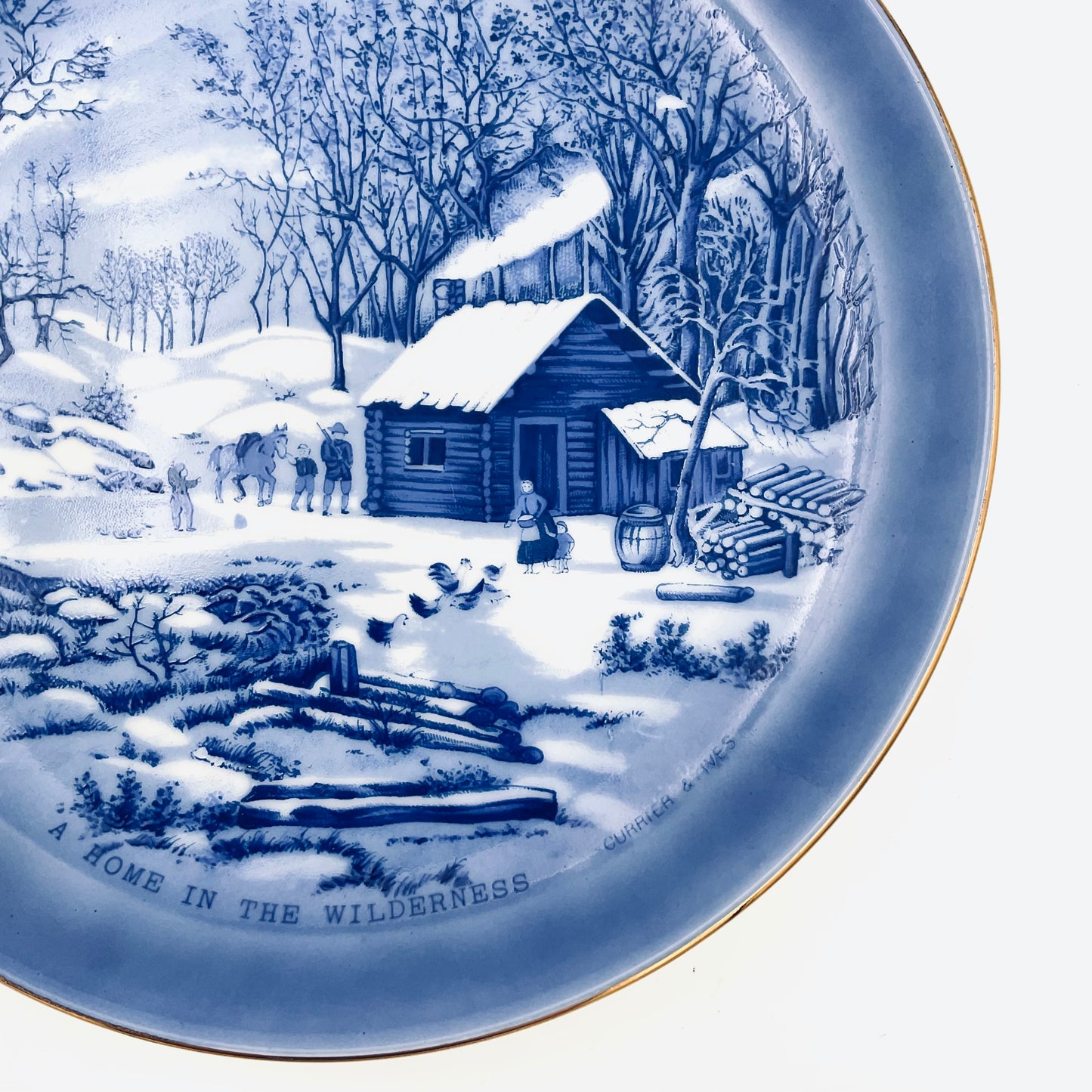 Vintage Currier & Ives “A Home in the Wilderness” Collectible Plate