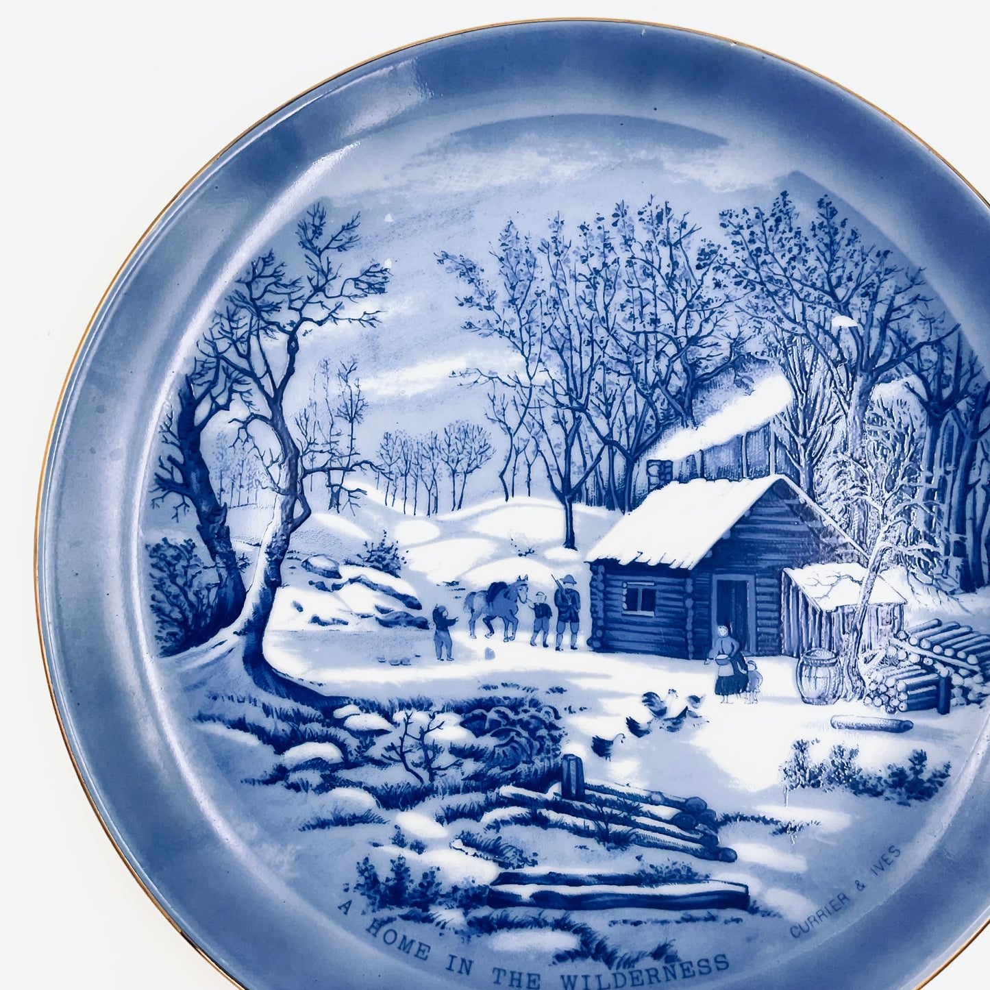 Vintage Currier & Ives “A Home in the Wilderness” Collectible Plate
