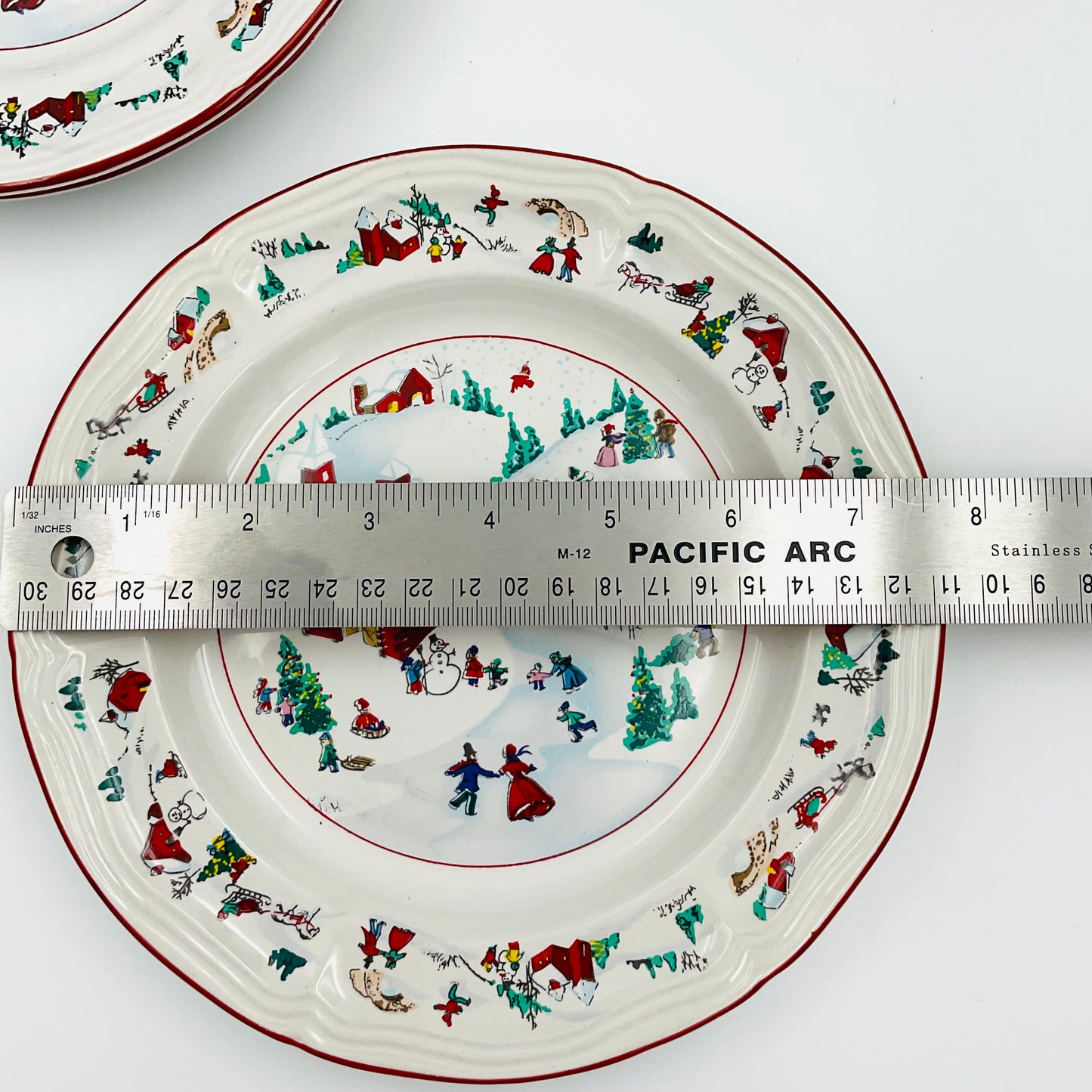 Farberware White Christmas Salad Plates - set of 3