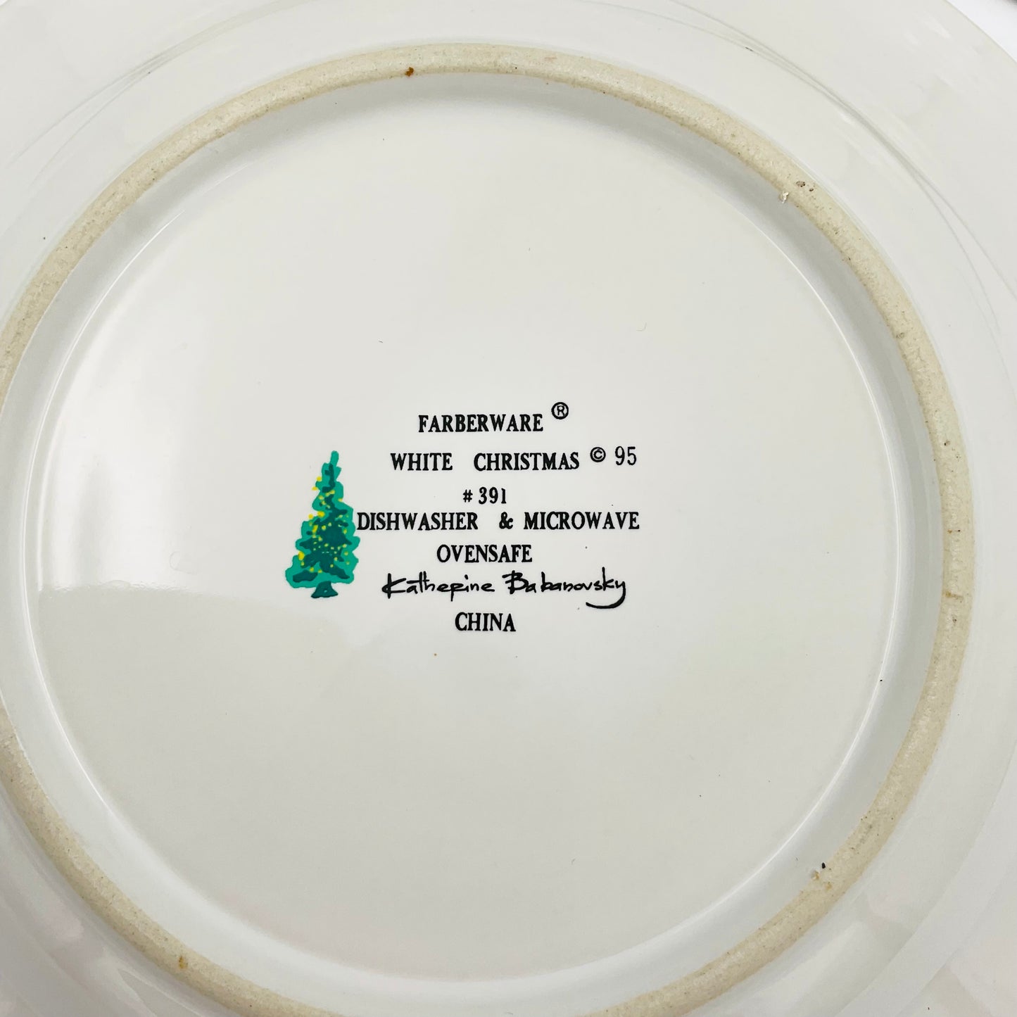 Farberware White Christmas Salad Plates - set of 3