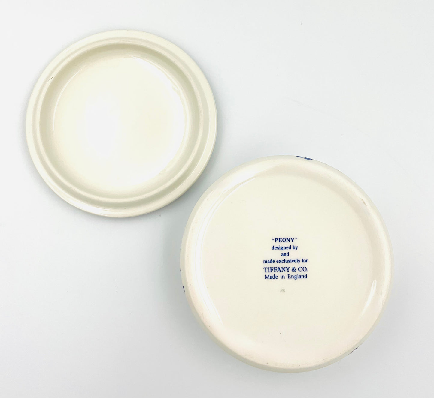 Vintage Tiffany & Co. Blue & White Peony Trinket Box