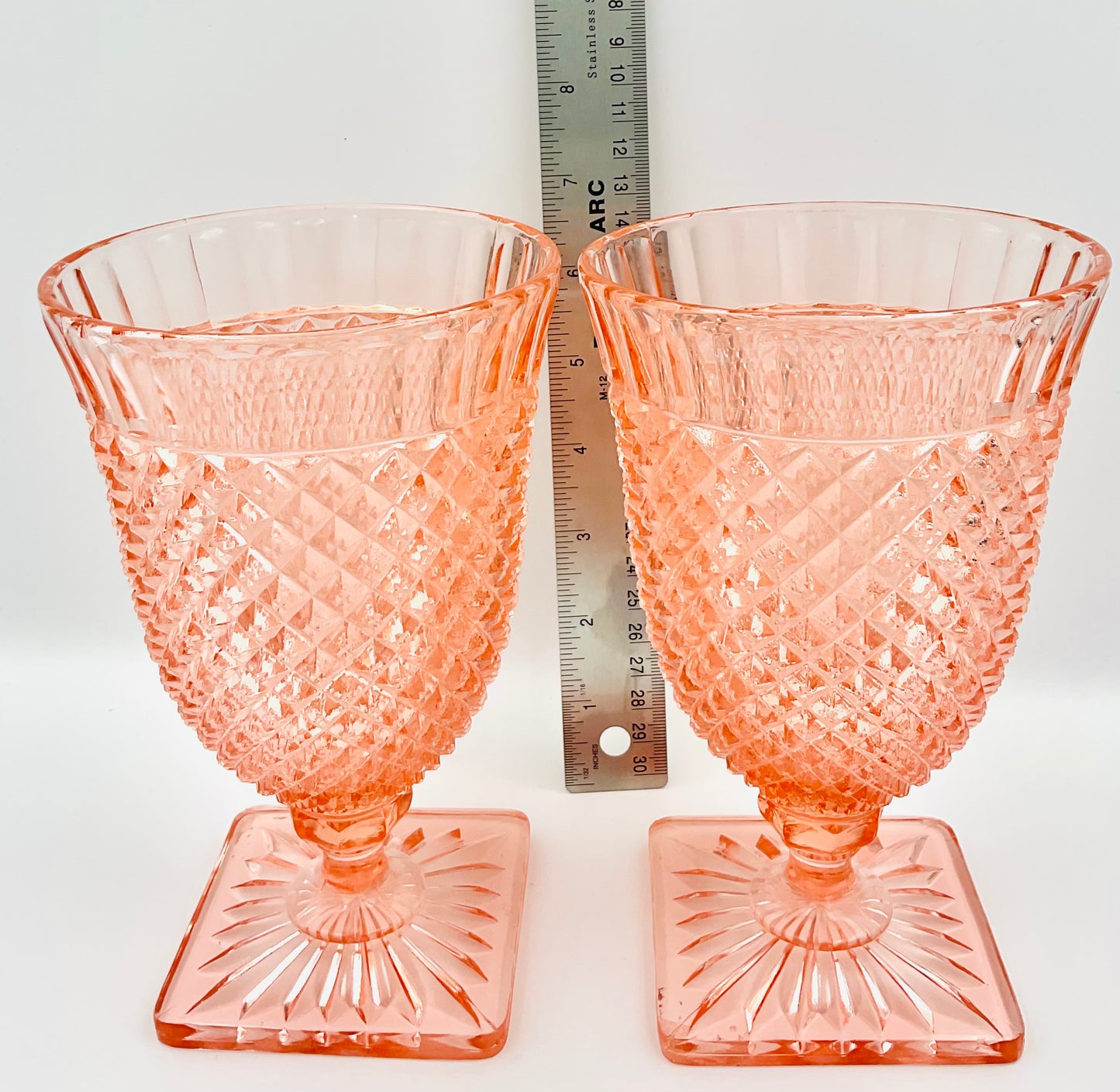 Anchor Hocking Miss America Pink Depression Glass Footed Candy Dish