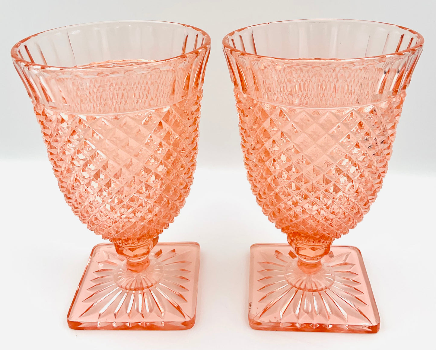 Anchor Hocking Miss America Pink Depression Glass Footed Candy Dish