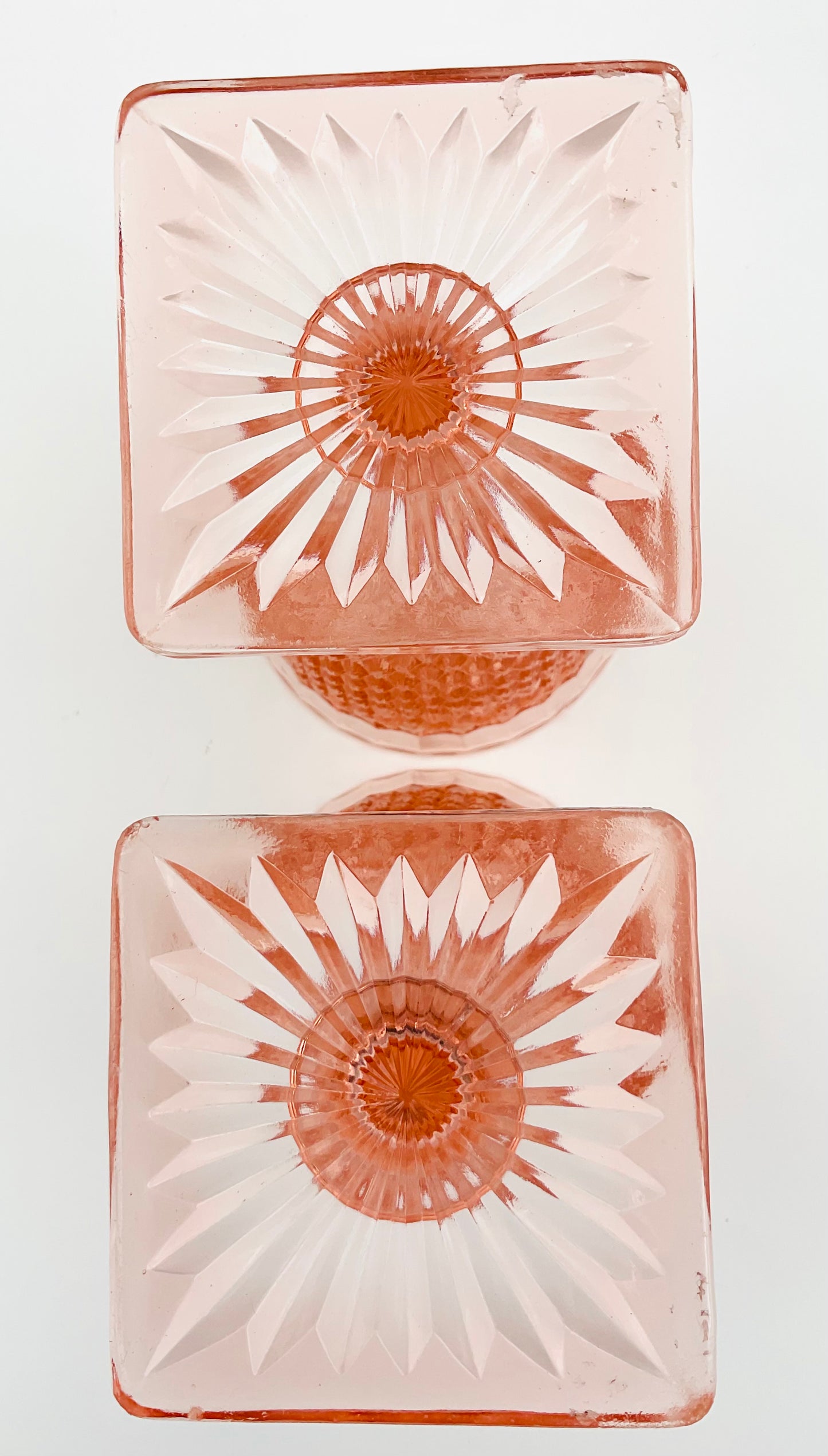 Anchor Hocking Miss America Pink Depression Glass Footed Candy Dish