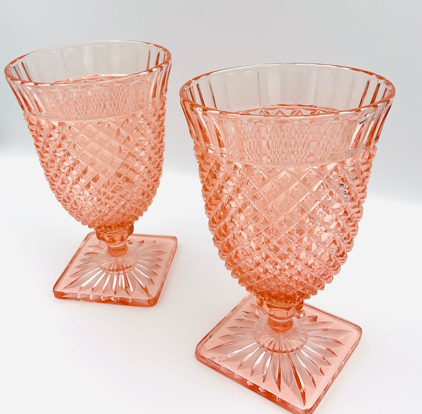 Anchor Hocking Miss America Pink Depression Glass Footed Candy Dish