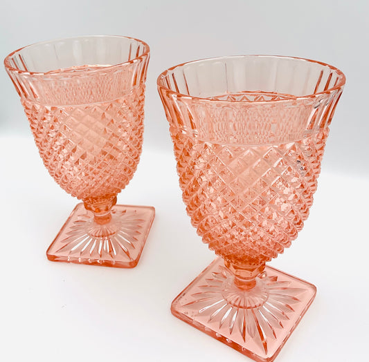 Anchor Hocking Miss America Pink Depression Glass Footed Candy Dish