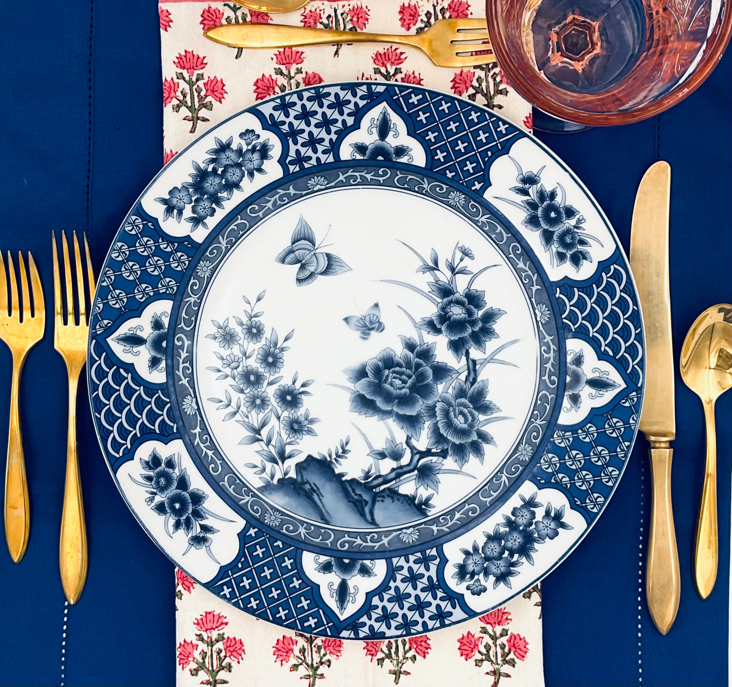 Vintage Imari Blossom Dinner Plate