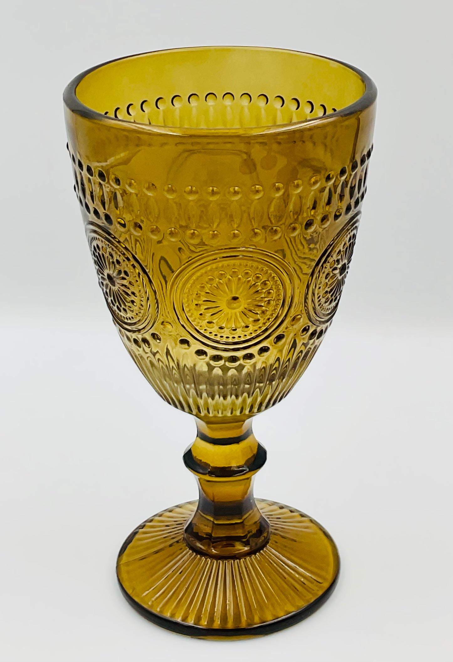 Vintage Robert Stanley Taupe Amber Goblets - Set of 4