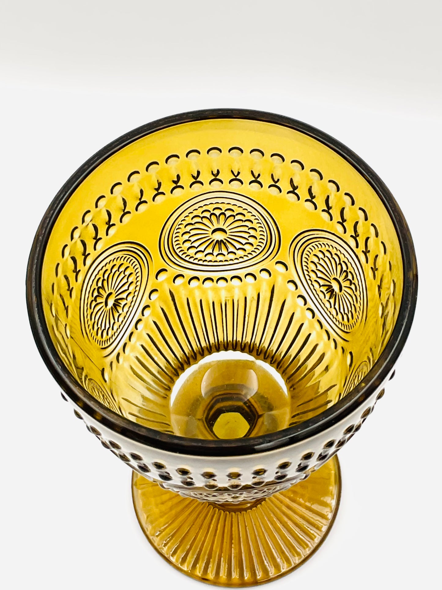 Vintage Robert Stanley Taupe Amber Goblets - Set of 4