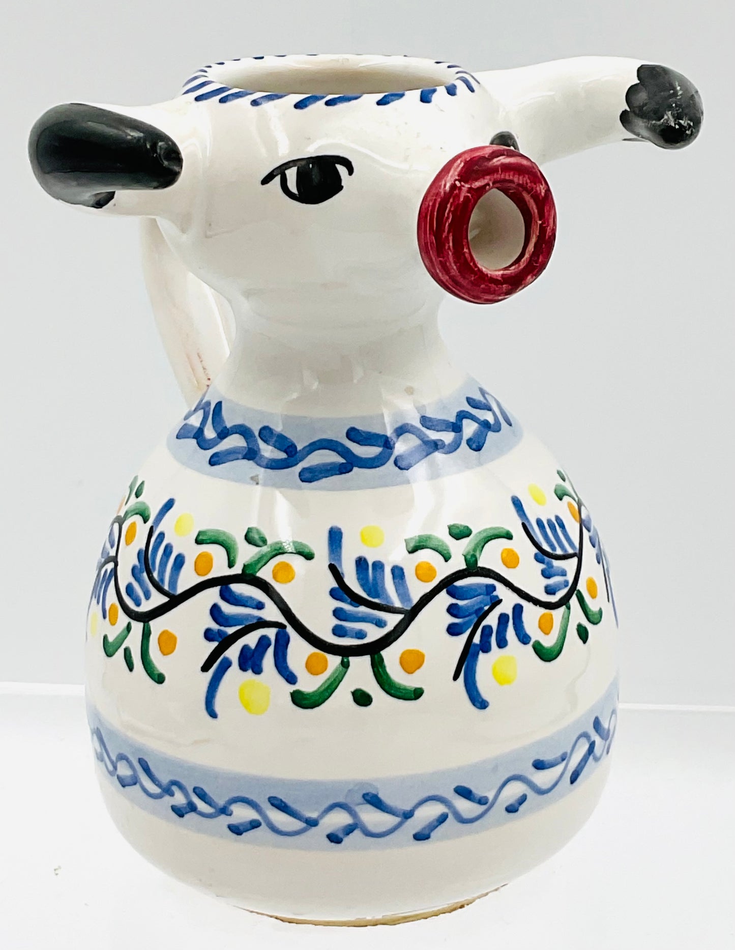 Vintage Hand Painted Espania Cow Creamer Pitcher